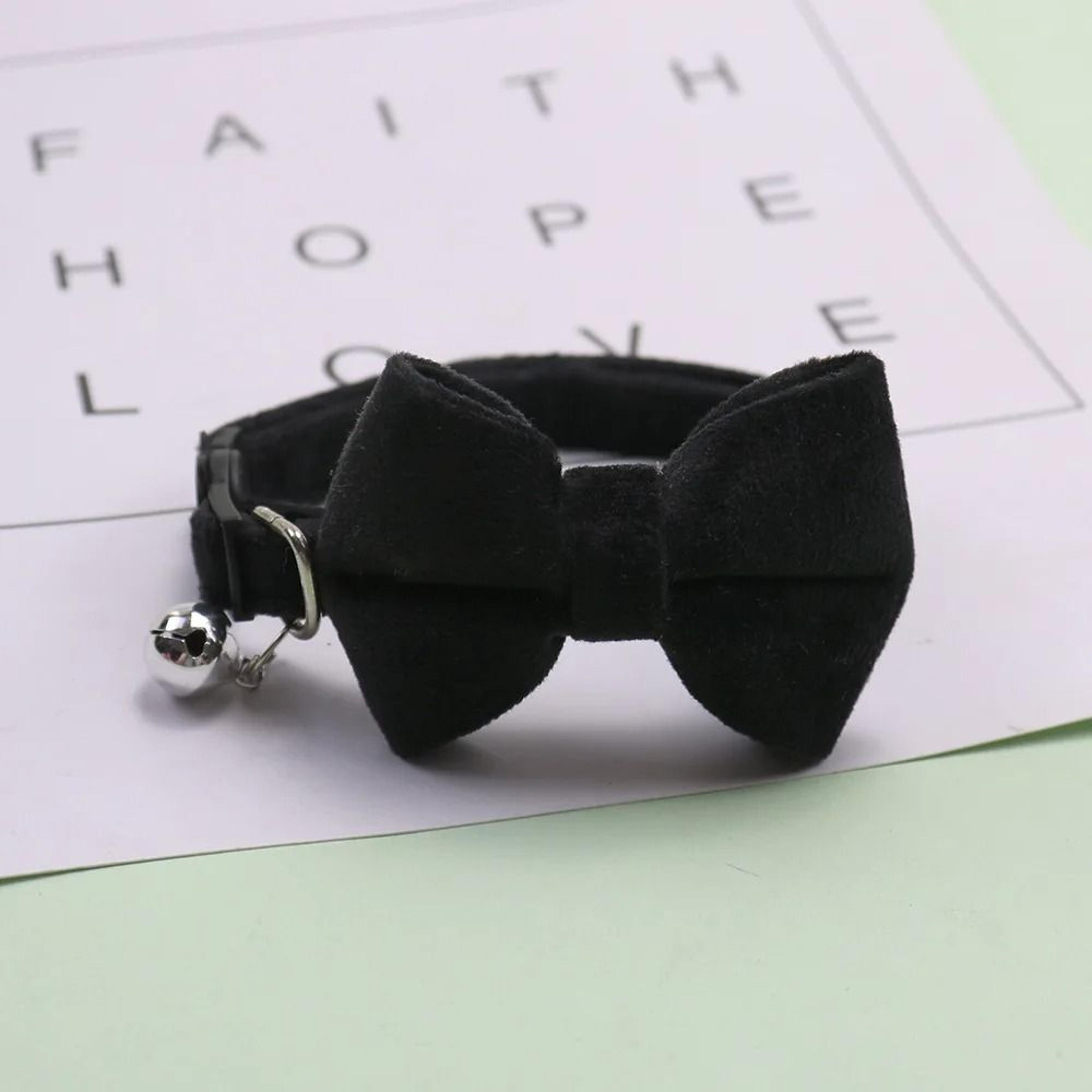 Adjustable Cute Cat Bow Collar With Bell For Kittens Small Pets Daily Wear And Photos 6