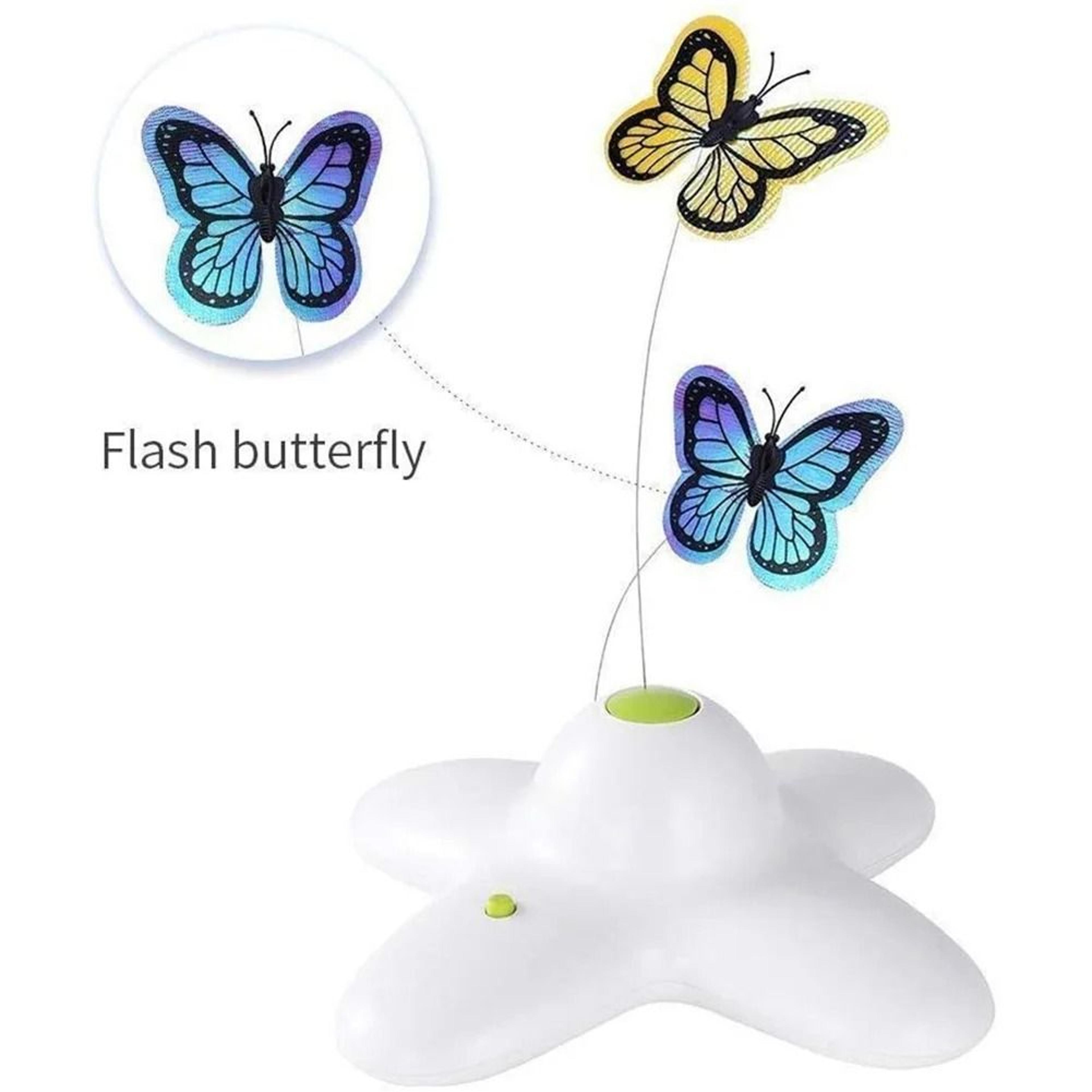 Automatic 360 Rotating Butterfly Cat Toy For Interactive Indoor Play 2
