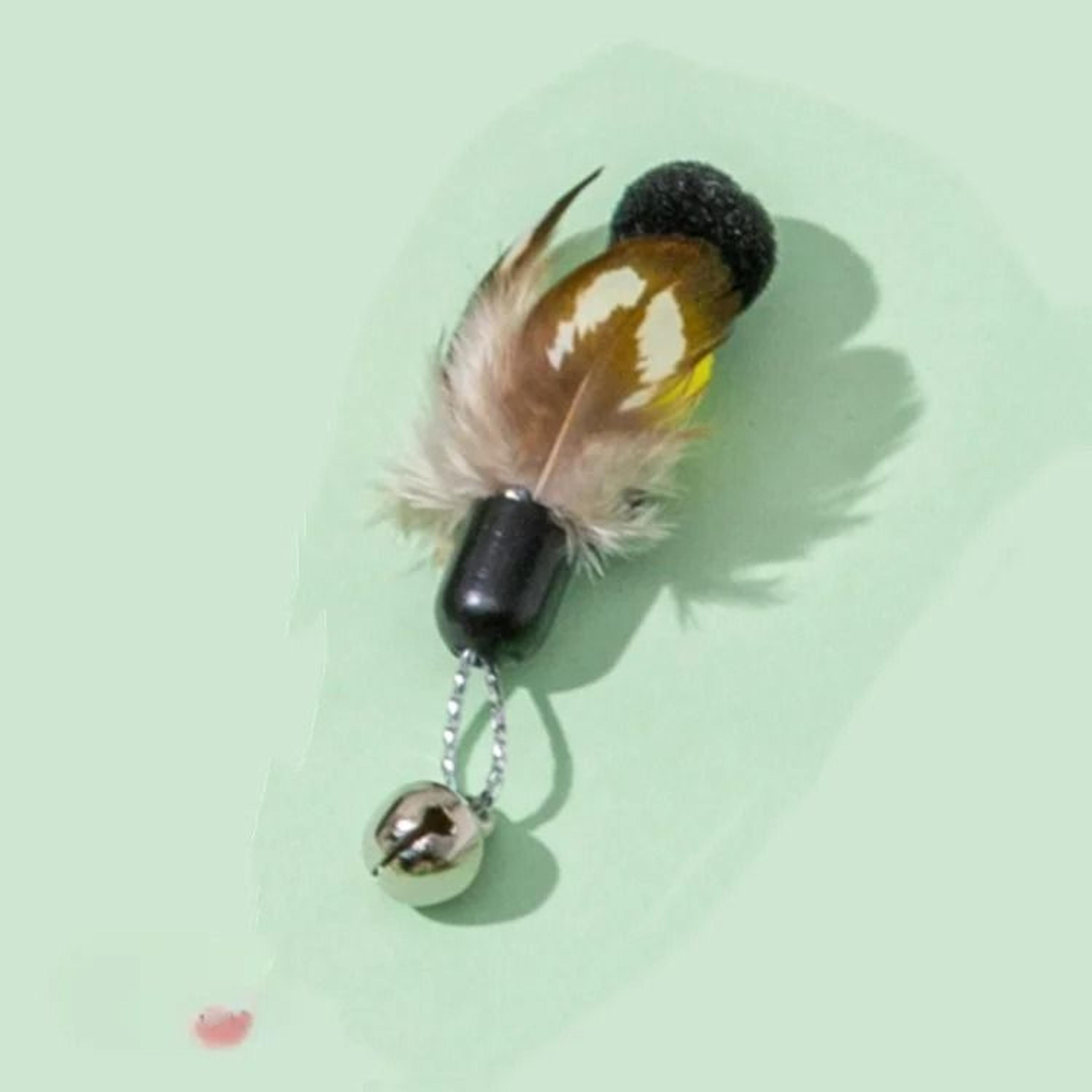 Interactive Cat Feather Replacement Toy With Bell For Teaser Wand Play 1