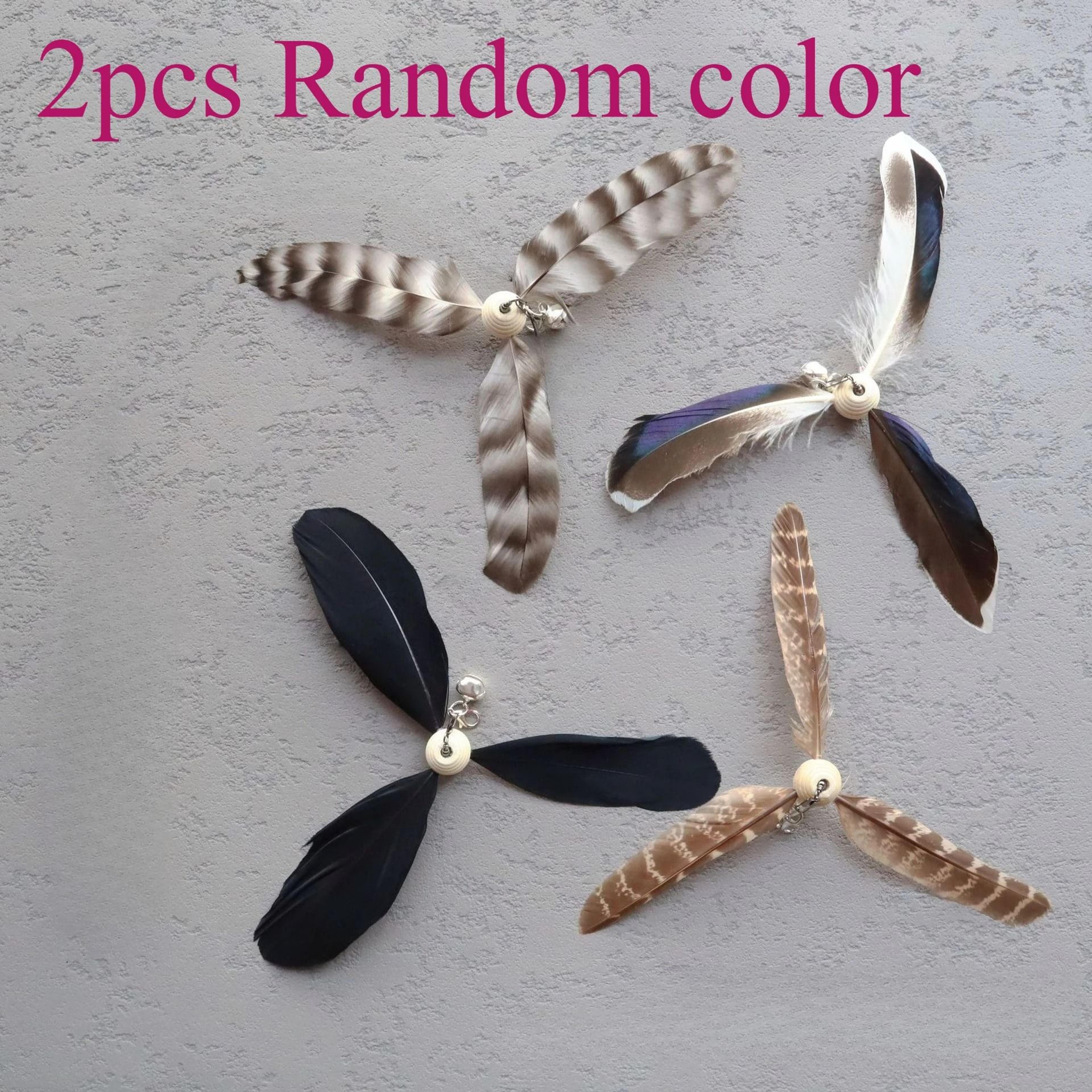 Rotating Feather Cat Teaser Stick For Interactive Chasing And Indoor Play 1