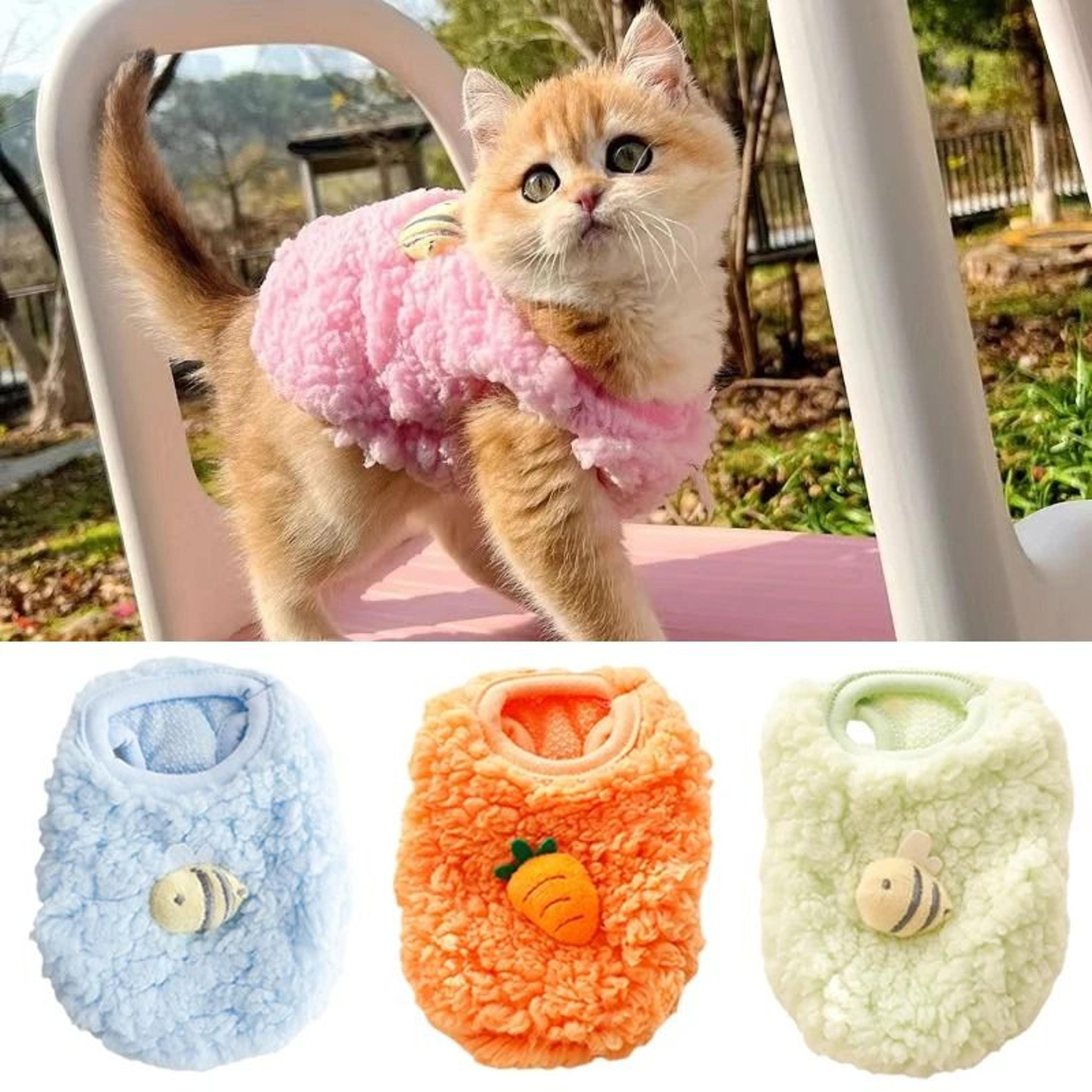 winter velvet newborn kitten sweater for small pets bunny puppies and teacup poodles