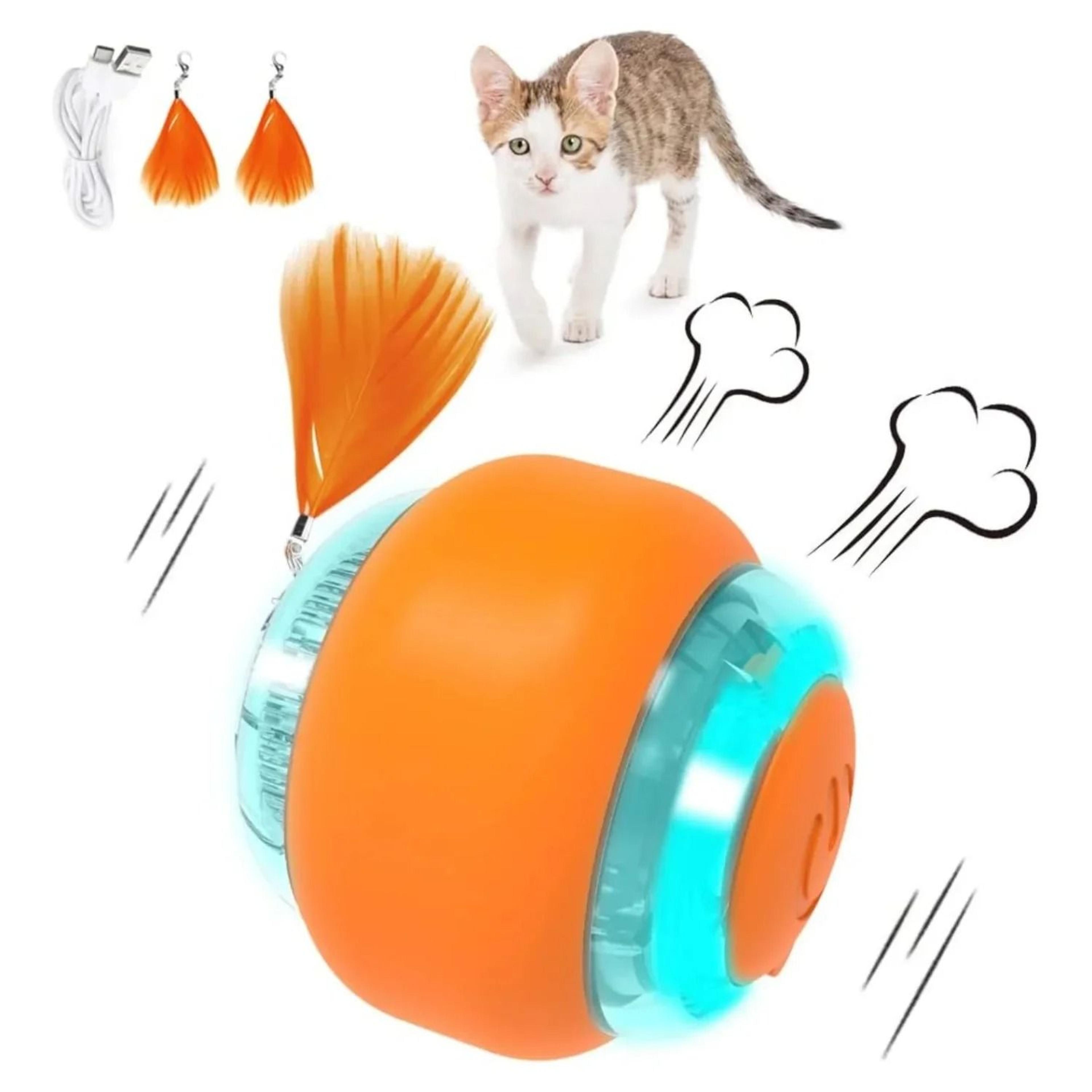 Automatic Cat Toy Rechargeable Rolling Ball For Interactive Exercise And Indoor Pet Play 0