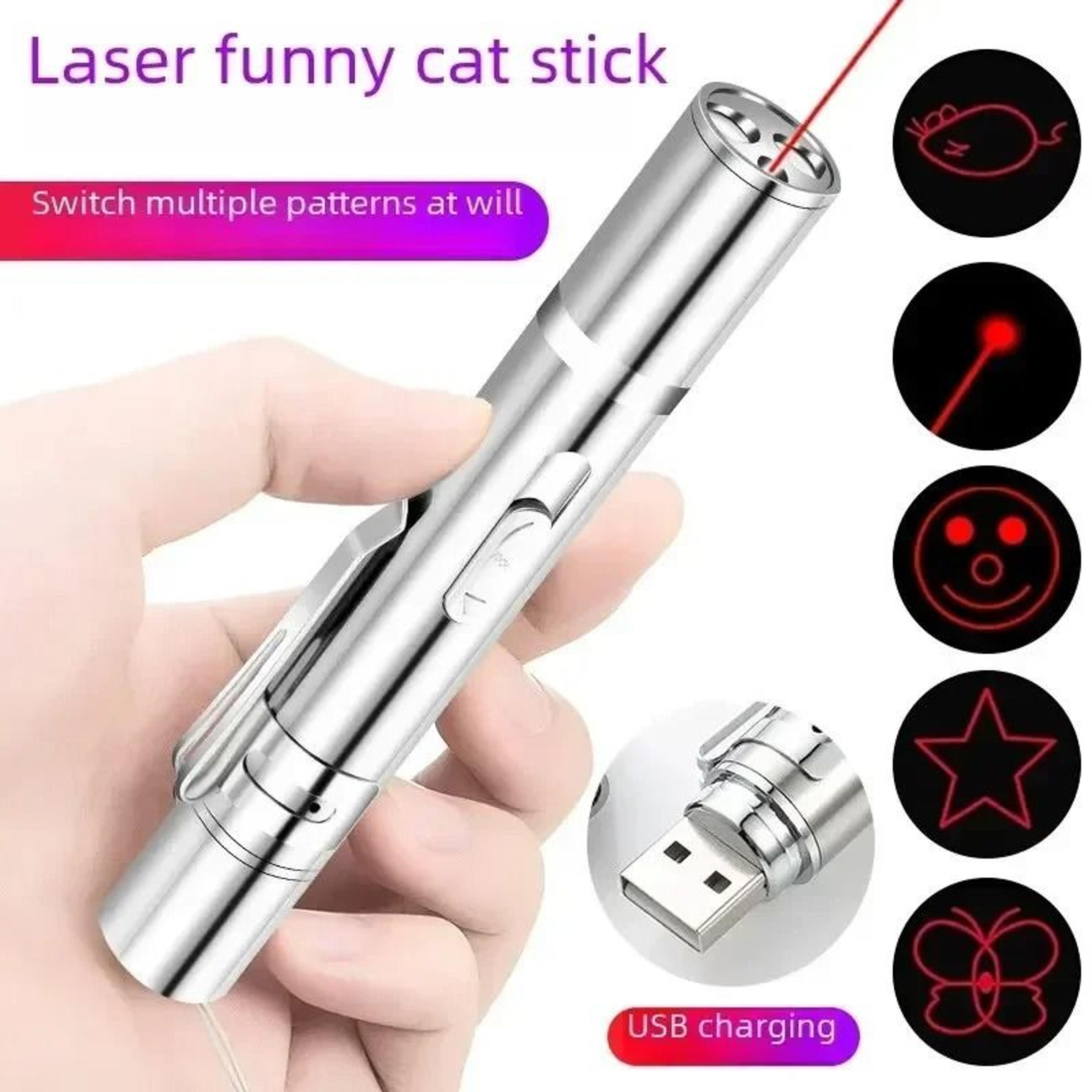 USB Rechargeable Laser Cat Toy Interactive Projection Stick For Indoor Pet Activity 5
