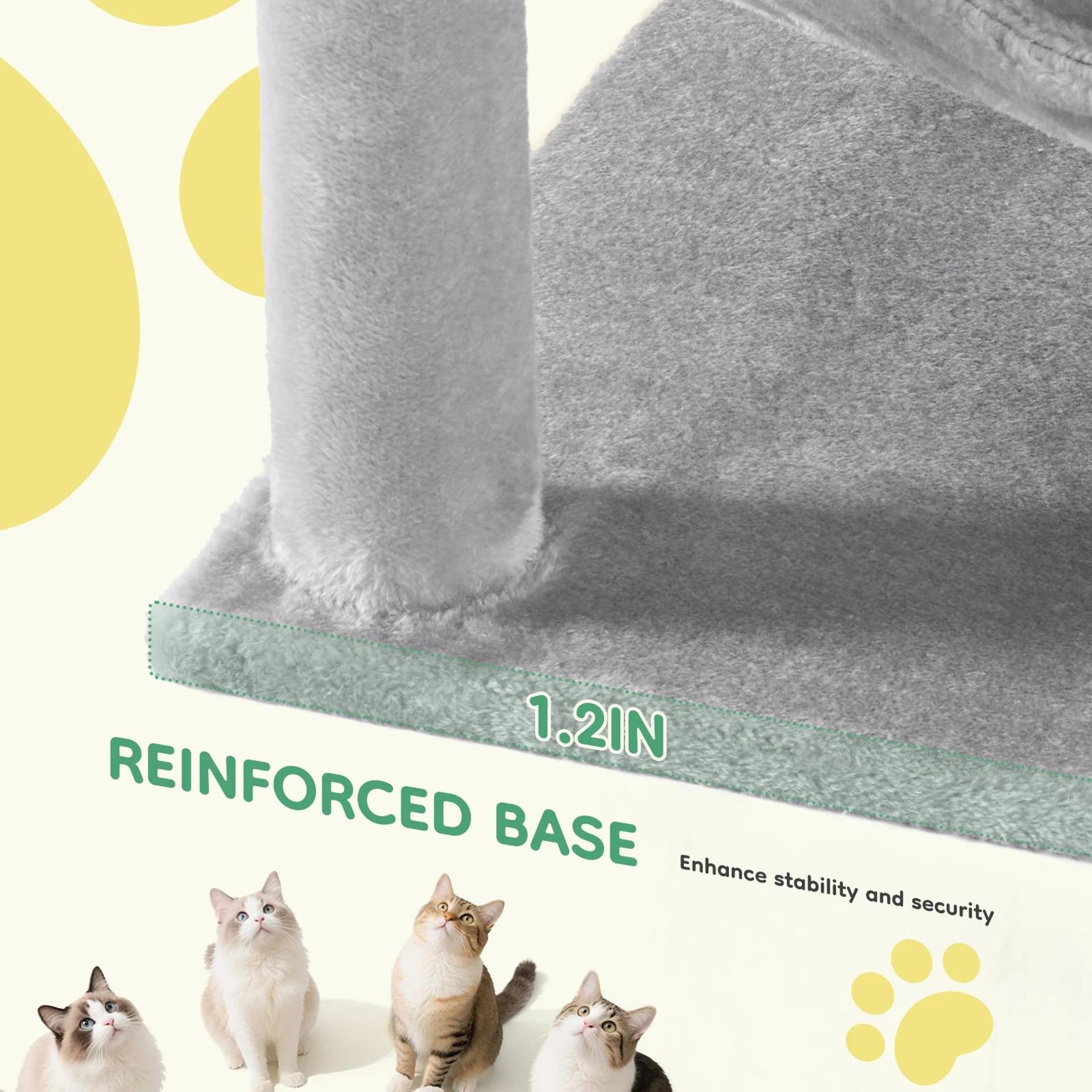 44 Inch Cat Tree Tower With Sisal Scratching Posts And Cozy Condo 7