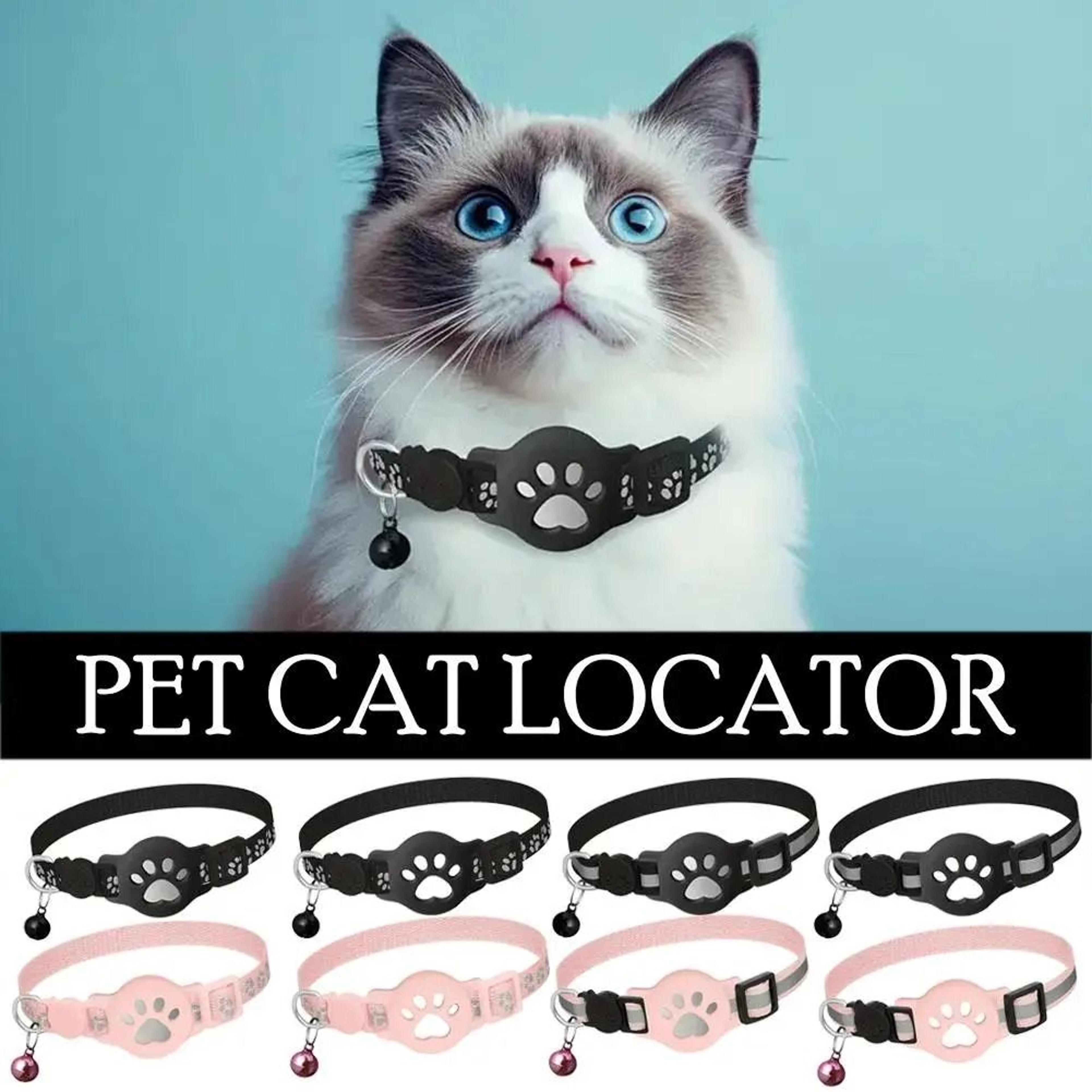 lightweight gps cat collar with reflective strips for outdoor pet safety