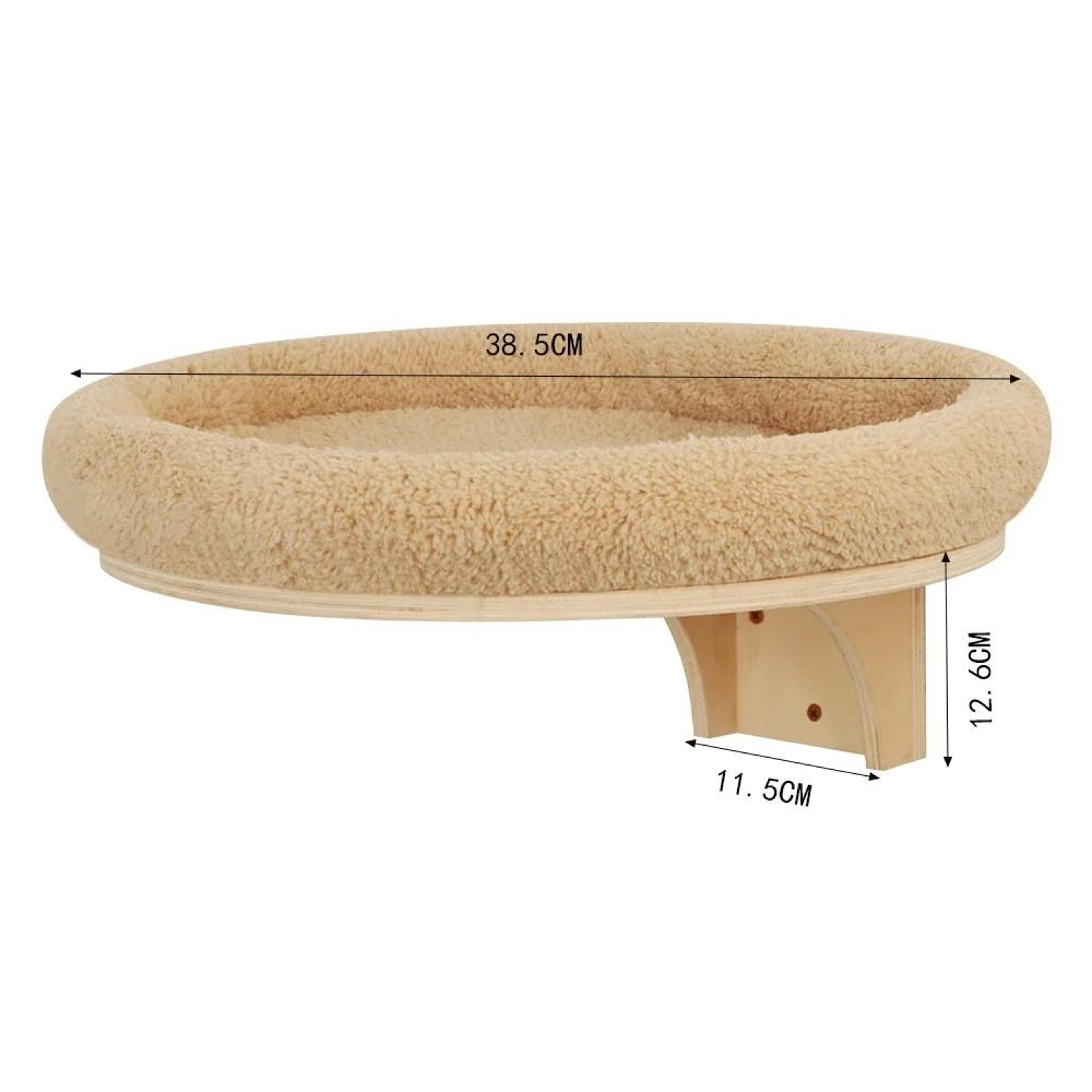 Wall Mounted Cat Climbing Shelves With Sisal Scratching Post And Hammock 8