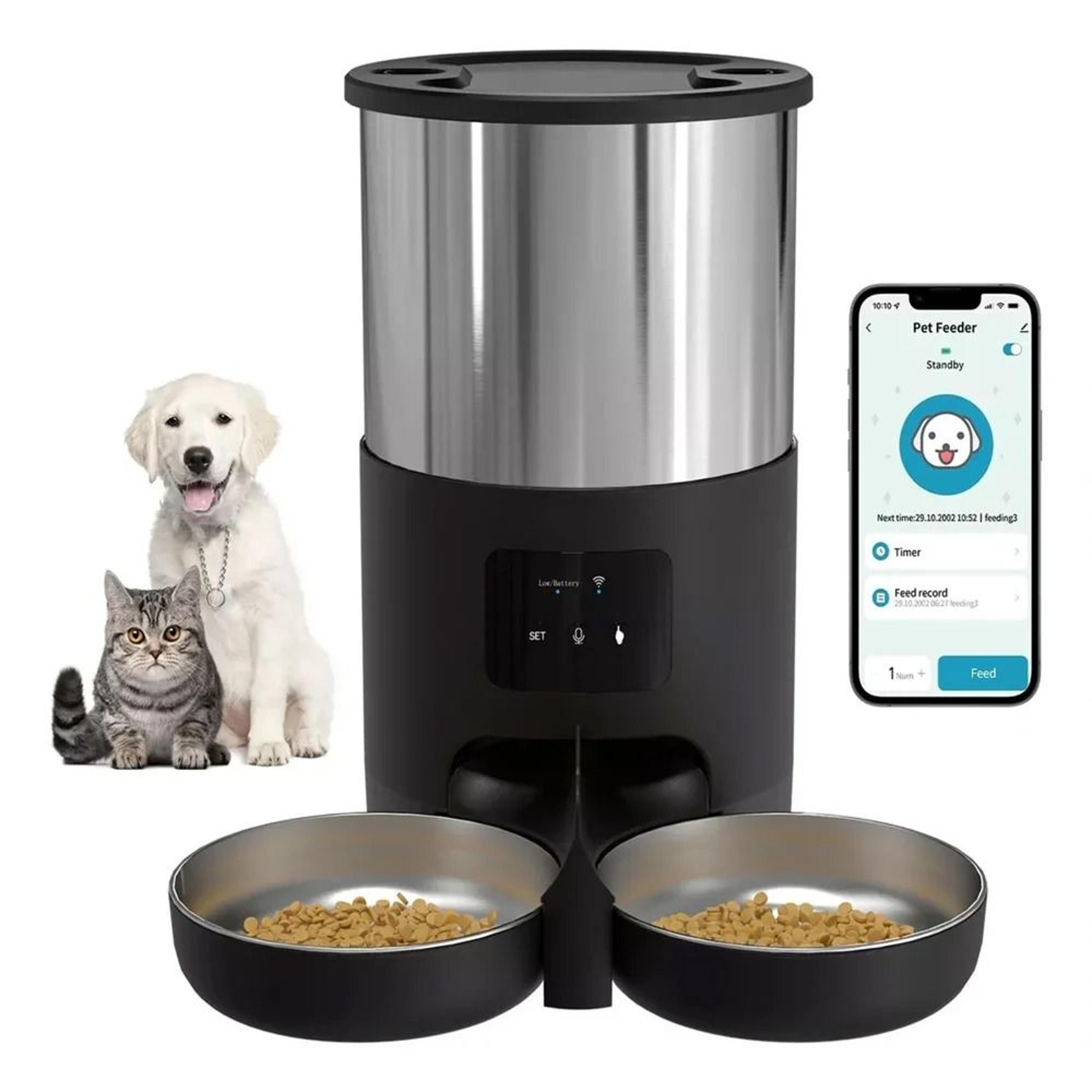 4L Smart Pet Feeder With Tuya App Water Dispenser And Dry Food Bowl 14
