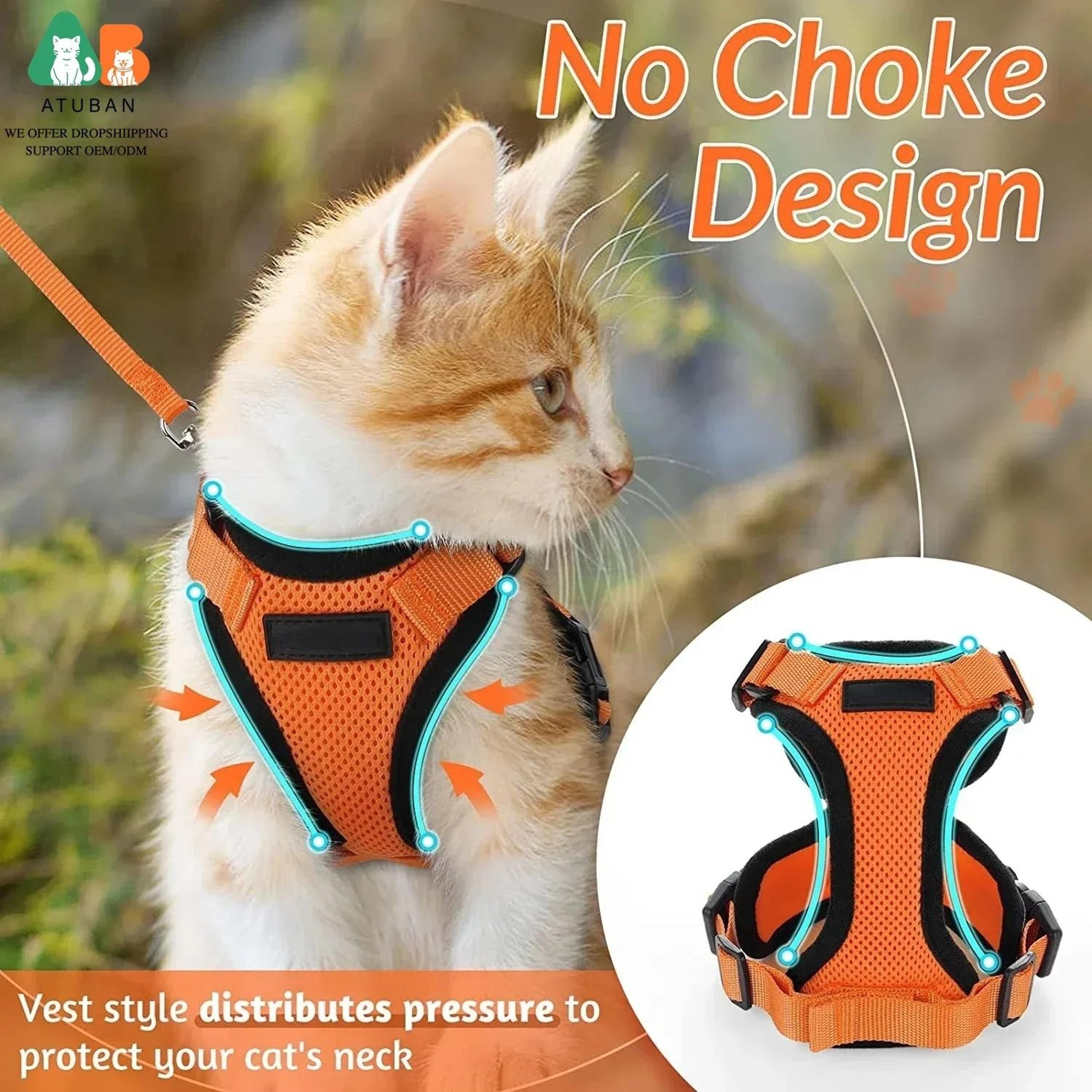 Escape Proof Cat Harness And Leash Soft Adjustable Reflective Vest For Safe Outdoor Walking 13