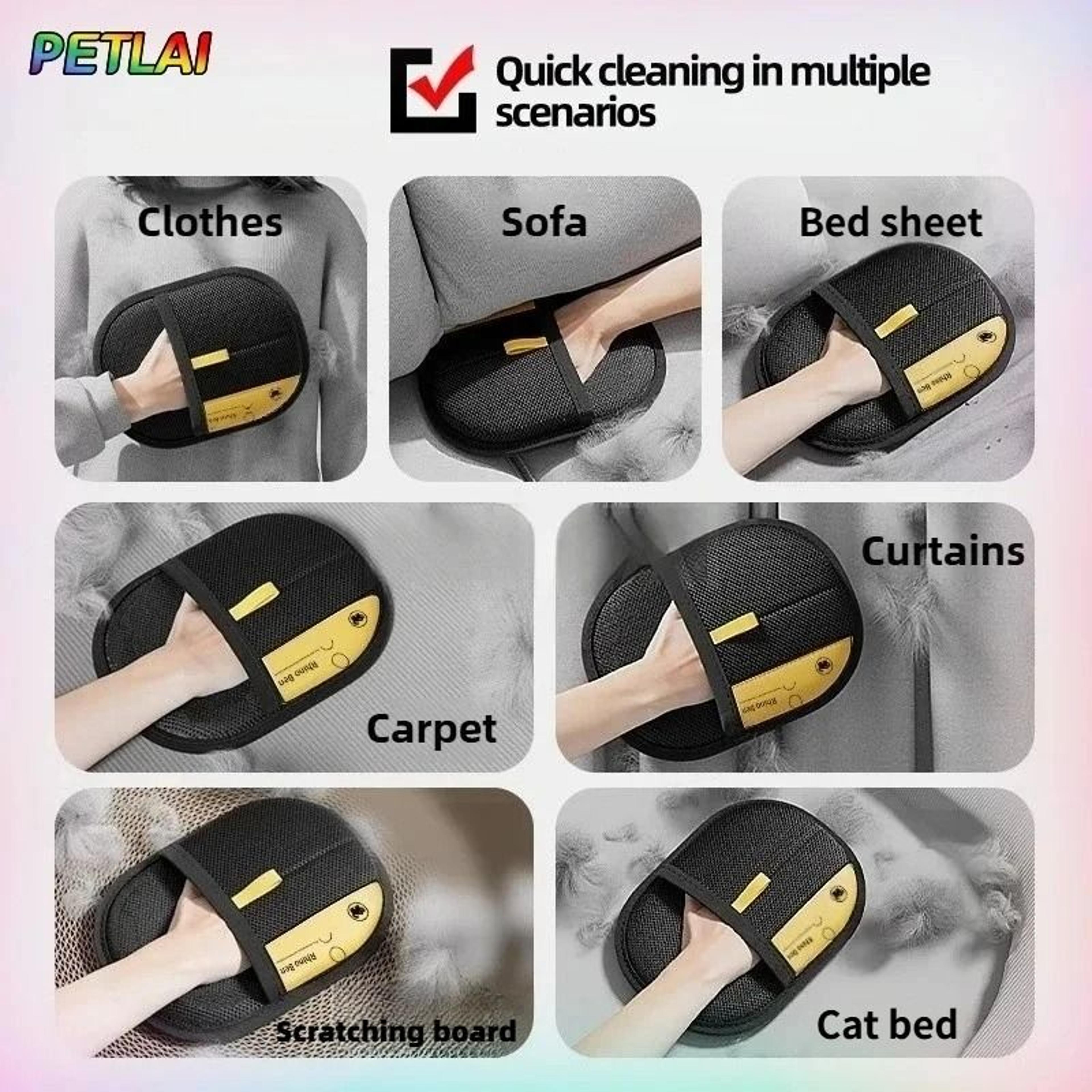 Reusable Pet Hair Remover Glove Electrostatic Brush For Couch Carpet Clothes Cats Dogs 6