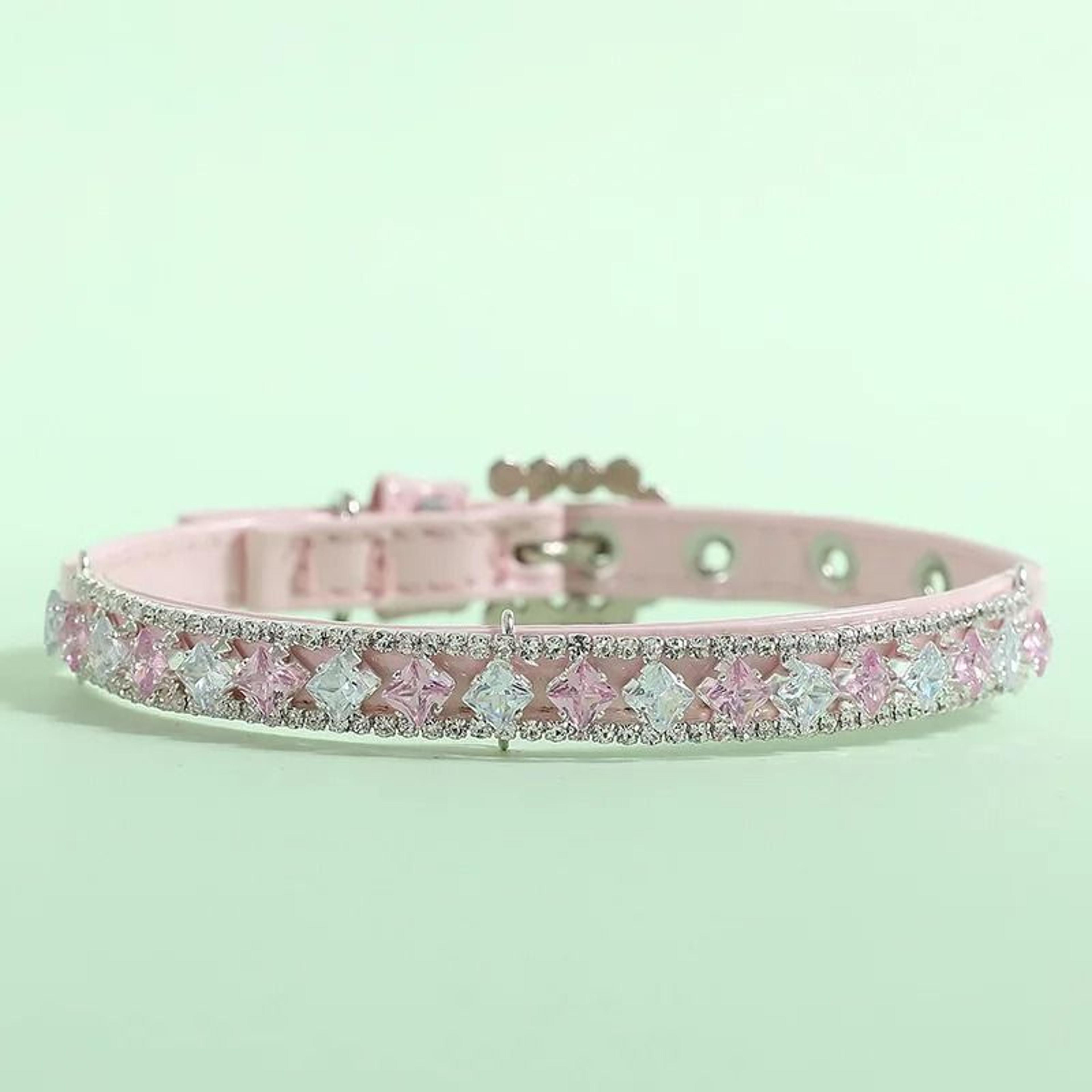 Adjustable Pearl Cat Collar With Rhinestone Pet Necklace Charm 3
