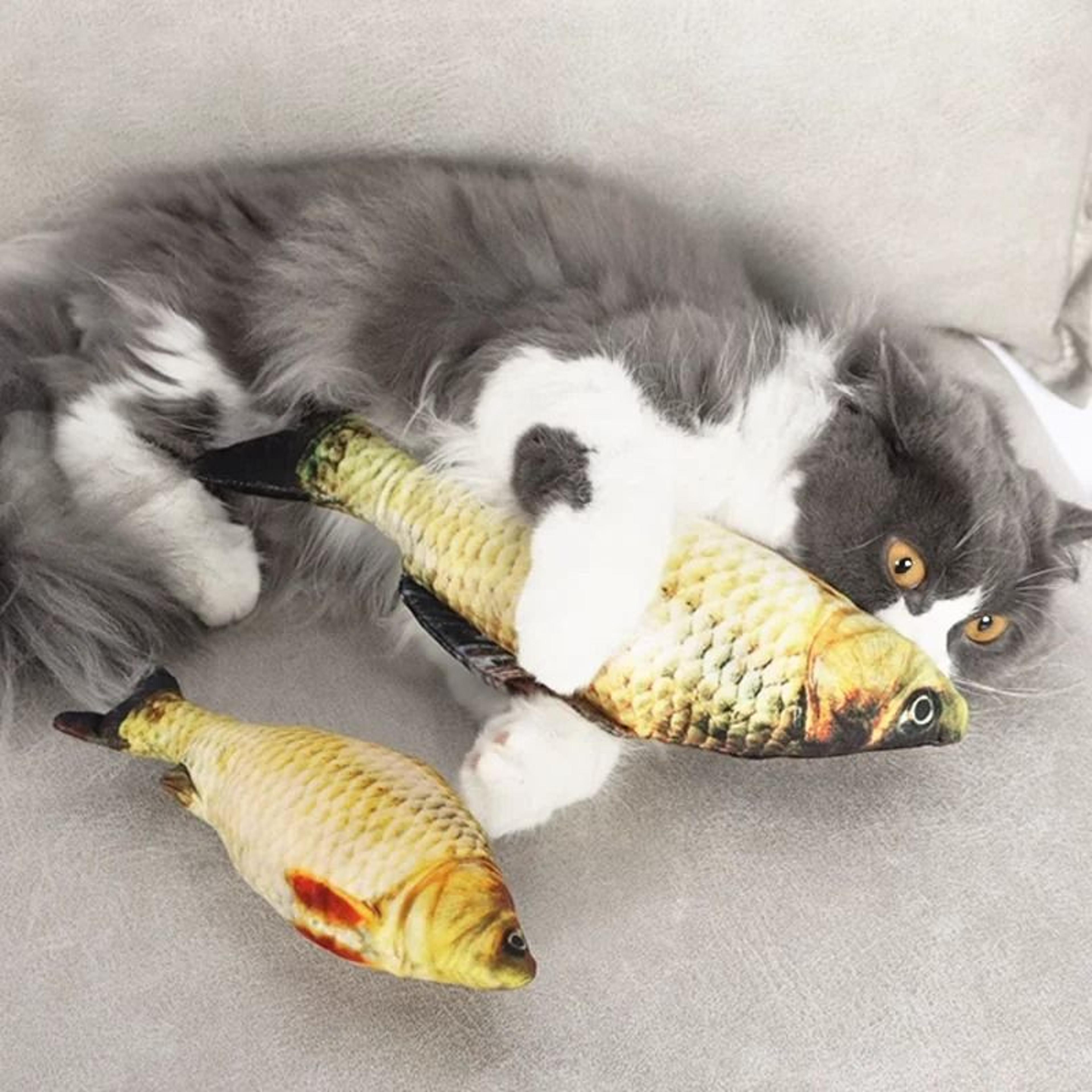 Plush Catnip Fish Toy For Interactive Kitten Play 15