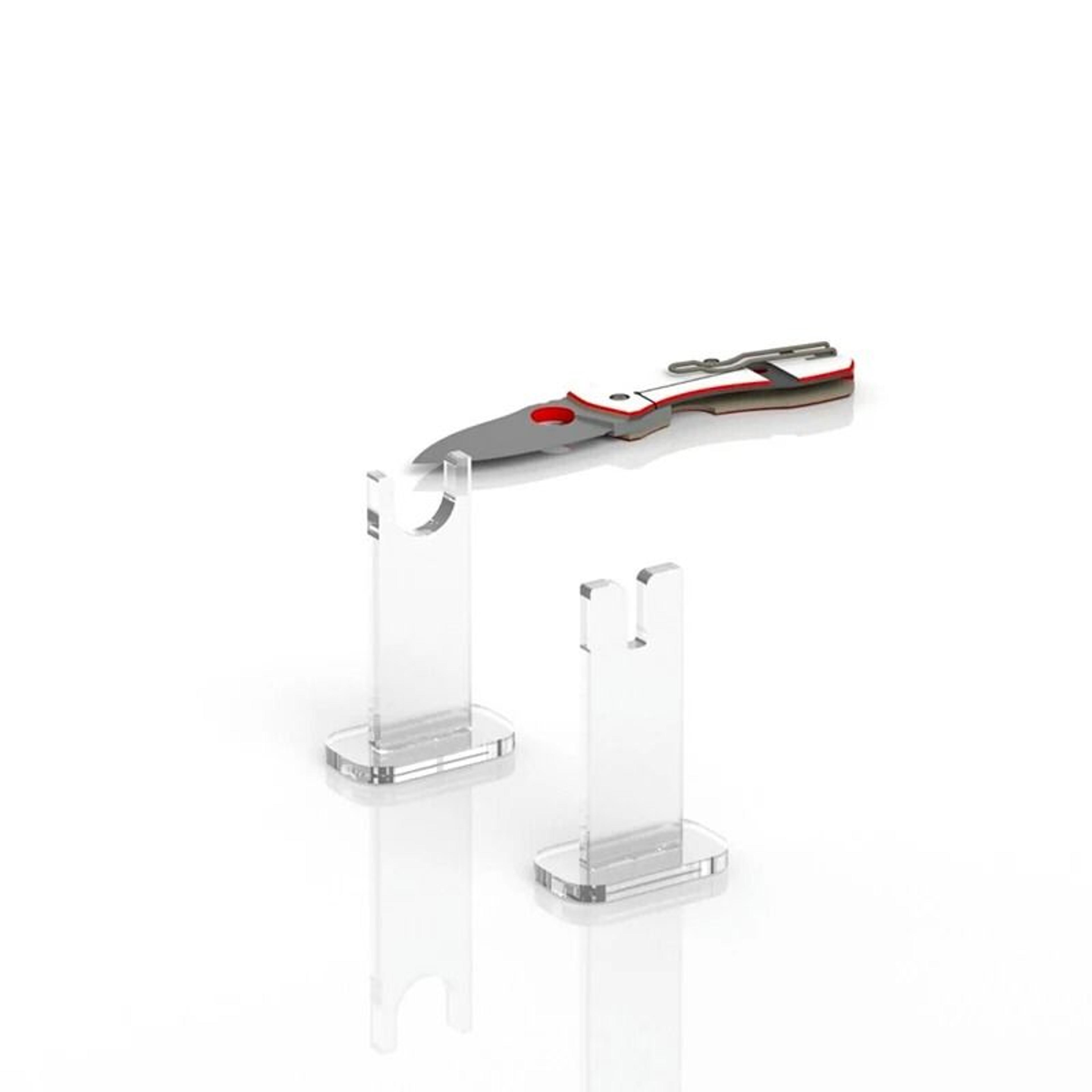 Transparent Acrylic Knife Display Stand For Cutters Tools And Collectible Storage Rack 1