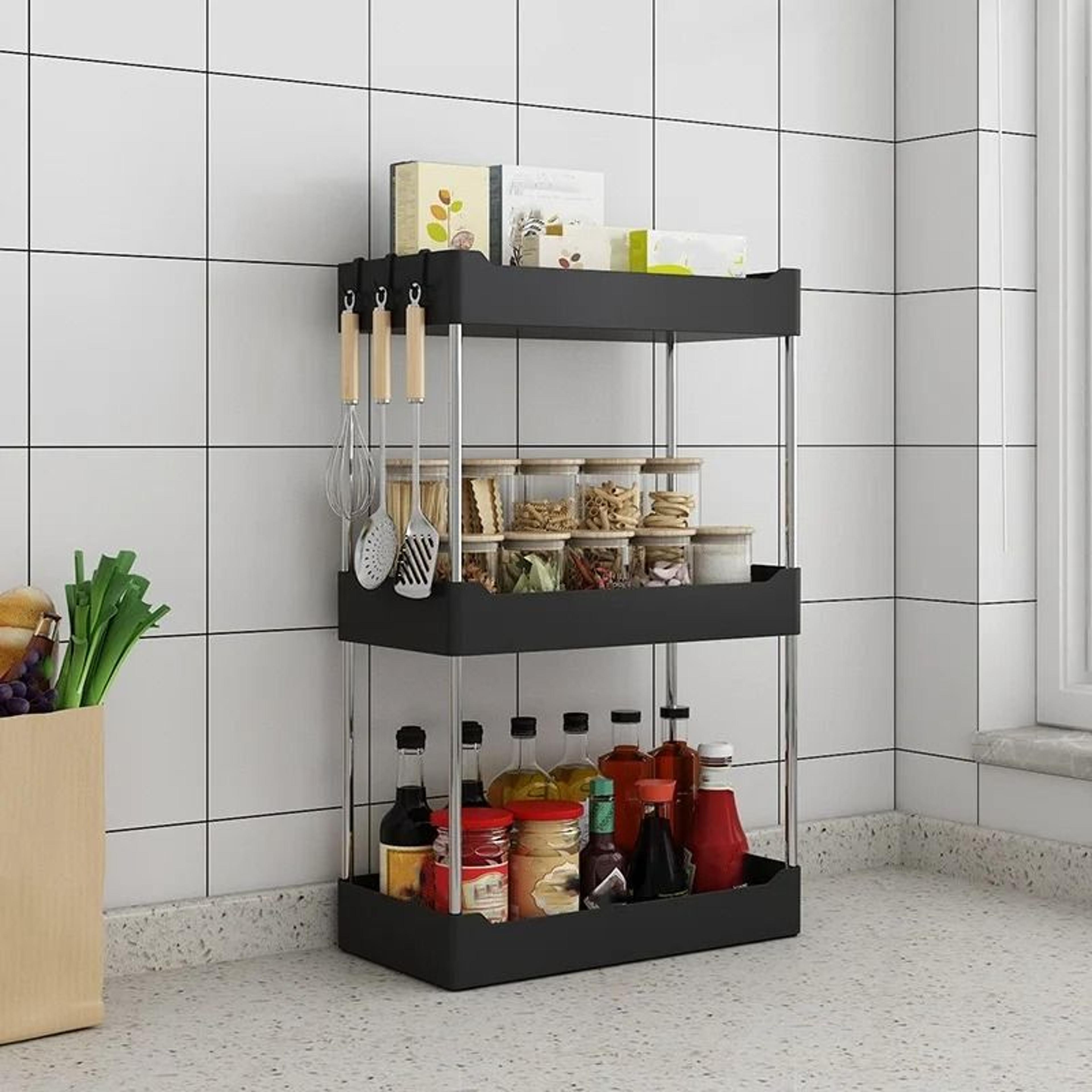 Multi Layer Kitchen Spice Storage Rack For Countertop Seasoning Bottles And Utensils 5