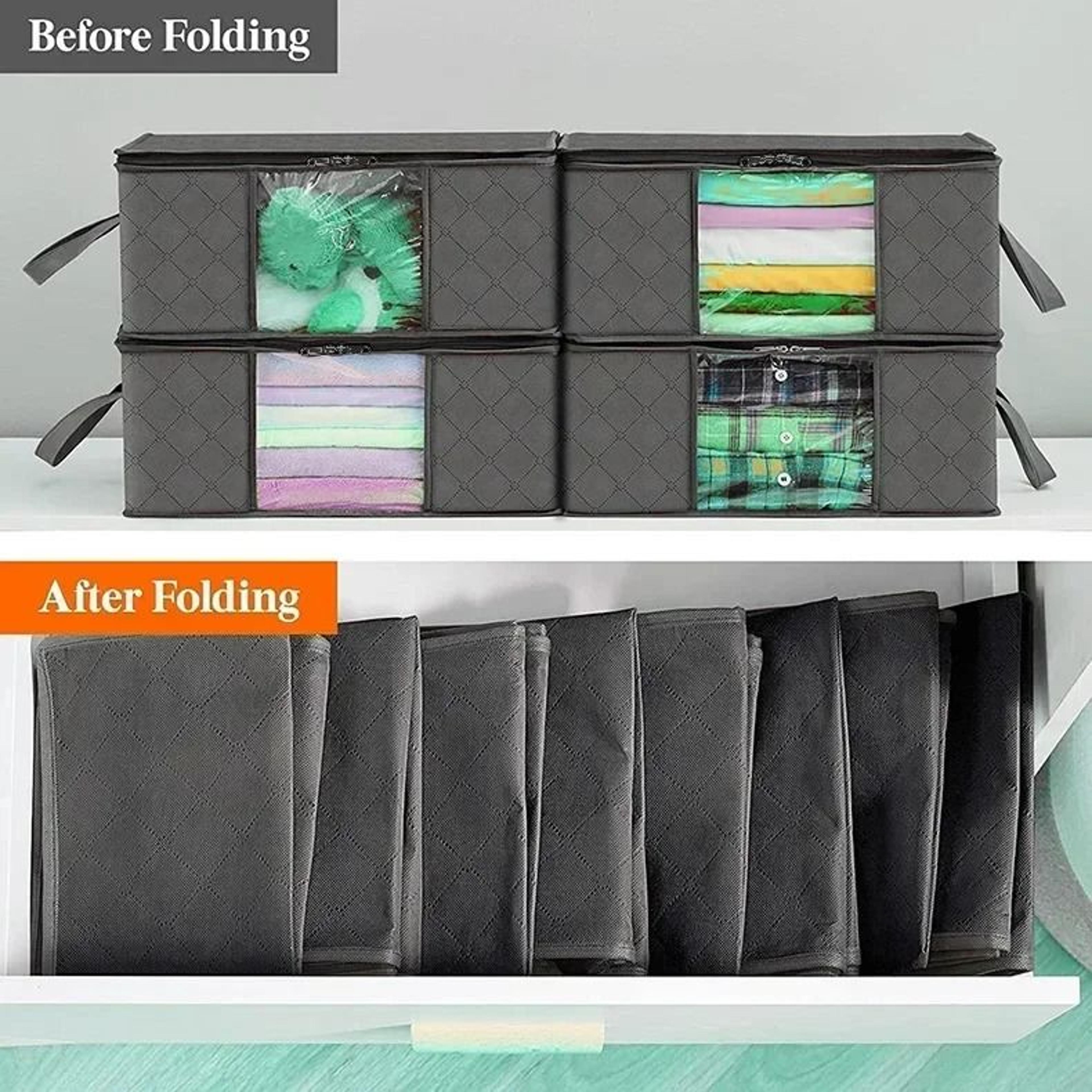 Foldable Clothes Storage Bag For Blankets Bedding Closet And Bedroom Organization Container 9
