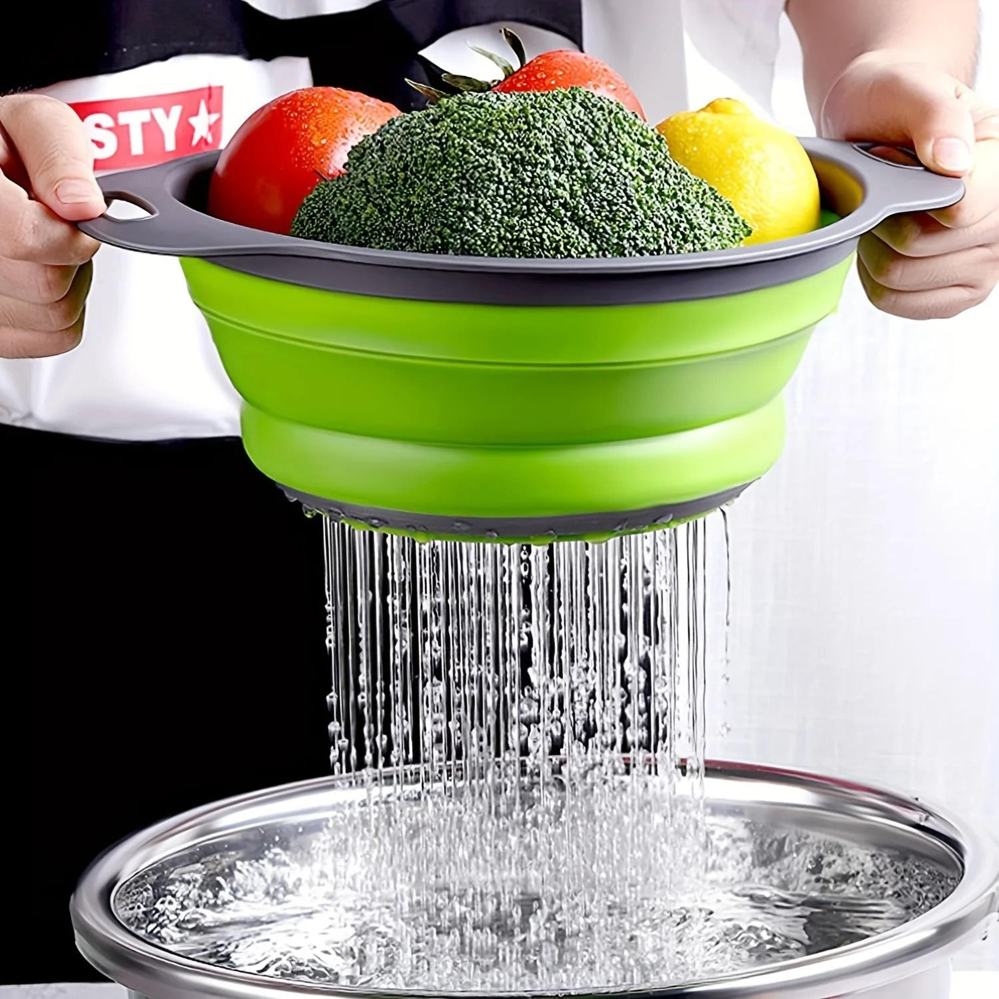 Collapsible Fruit Washing Basket Foldable Kitchen Drain Strainer 9