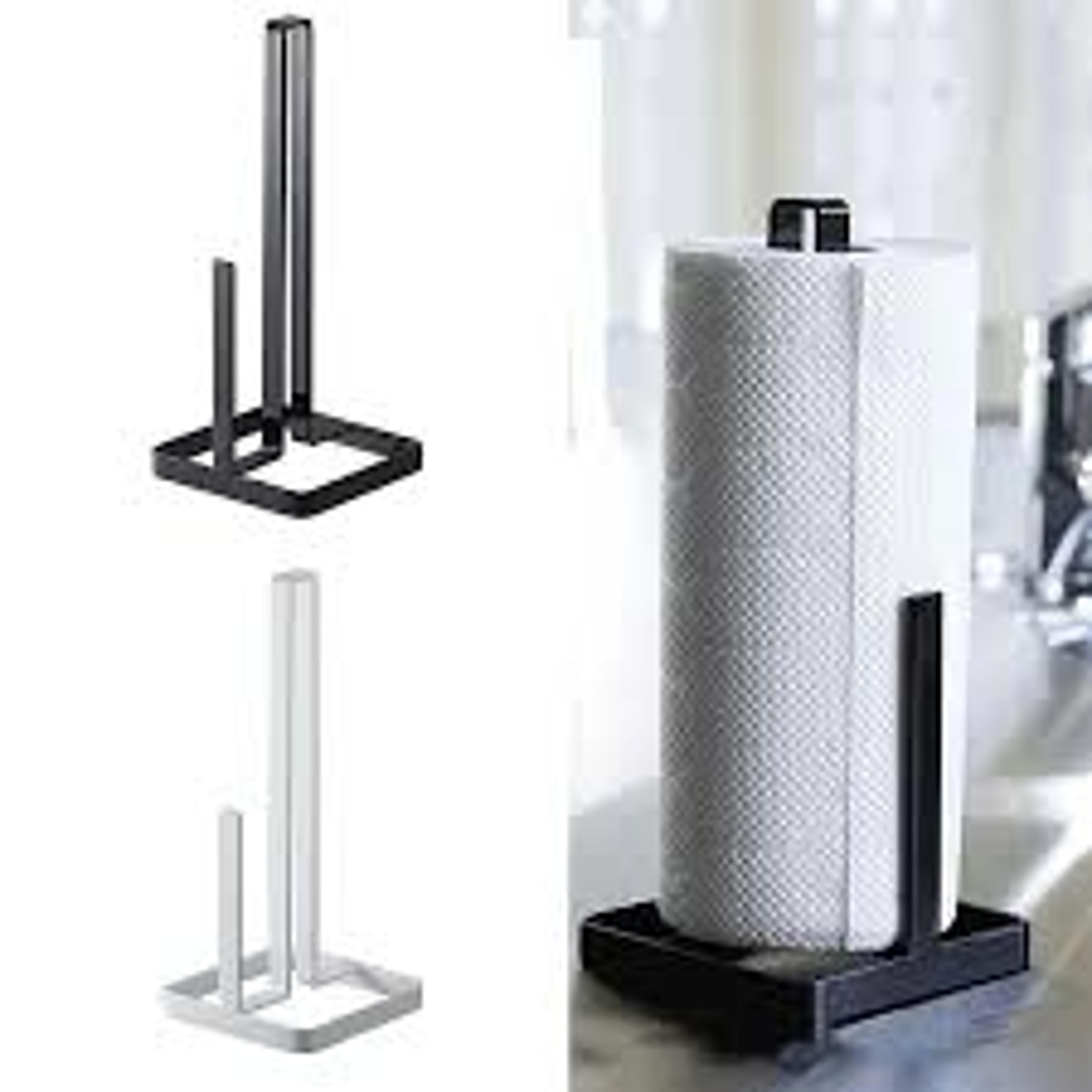silver paper towel holder portable kitchen bathroom tissue stand