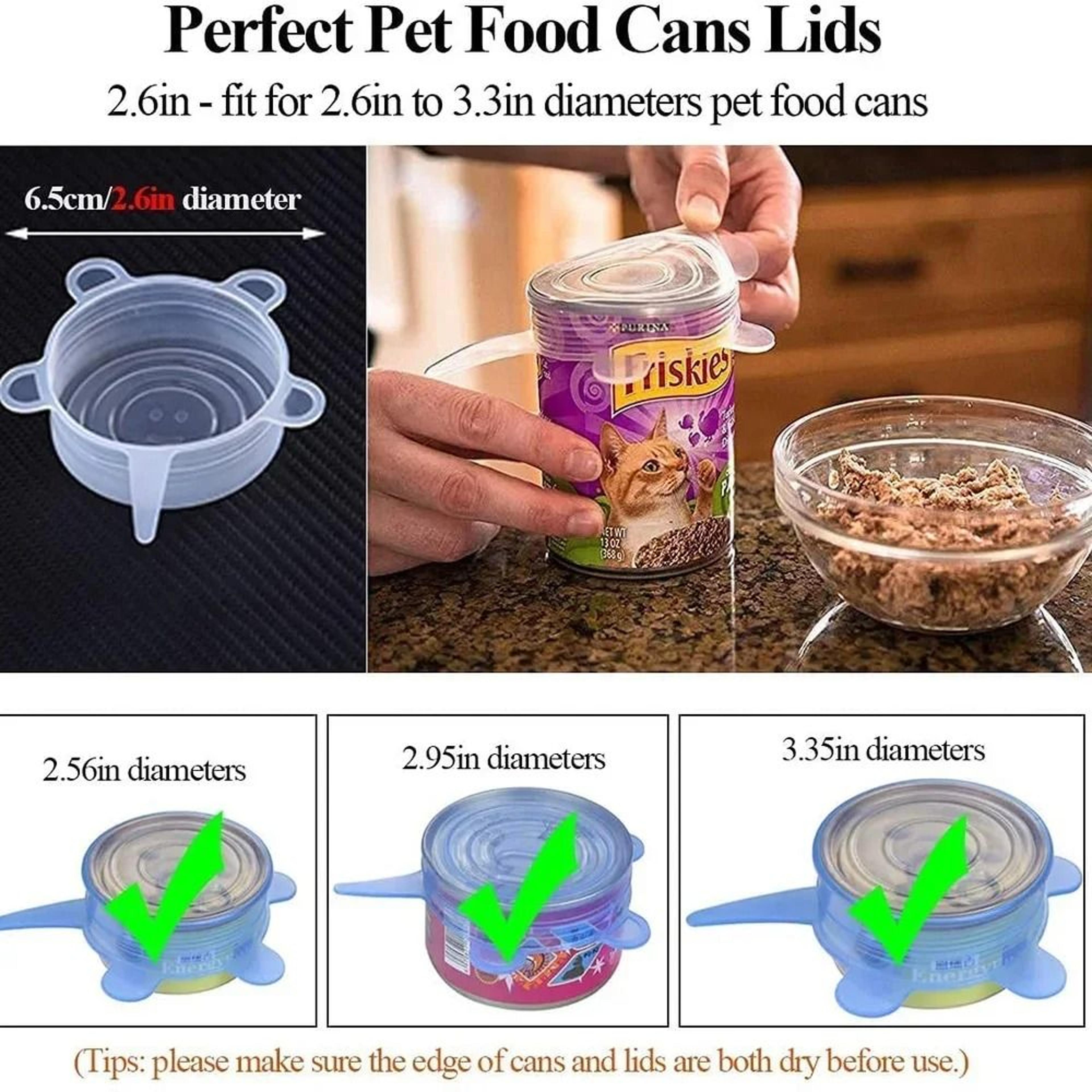 6 PCS Silicone Can Covers Reusable Stretch Lids For Jars Bowls And Yogurt Cups 15