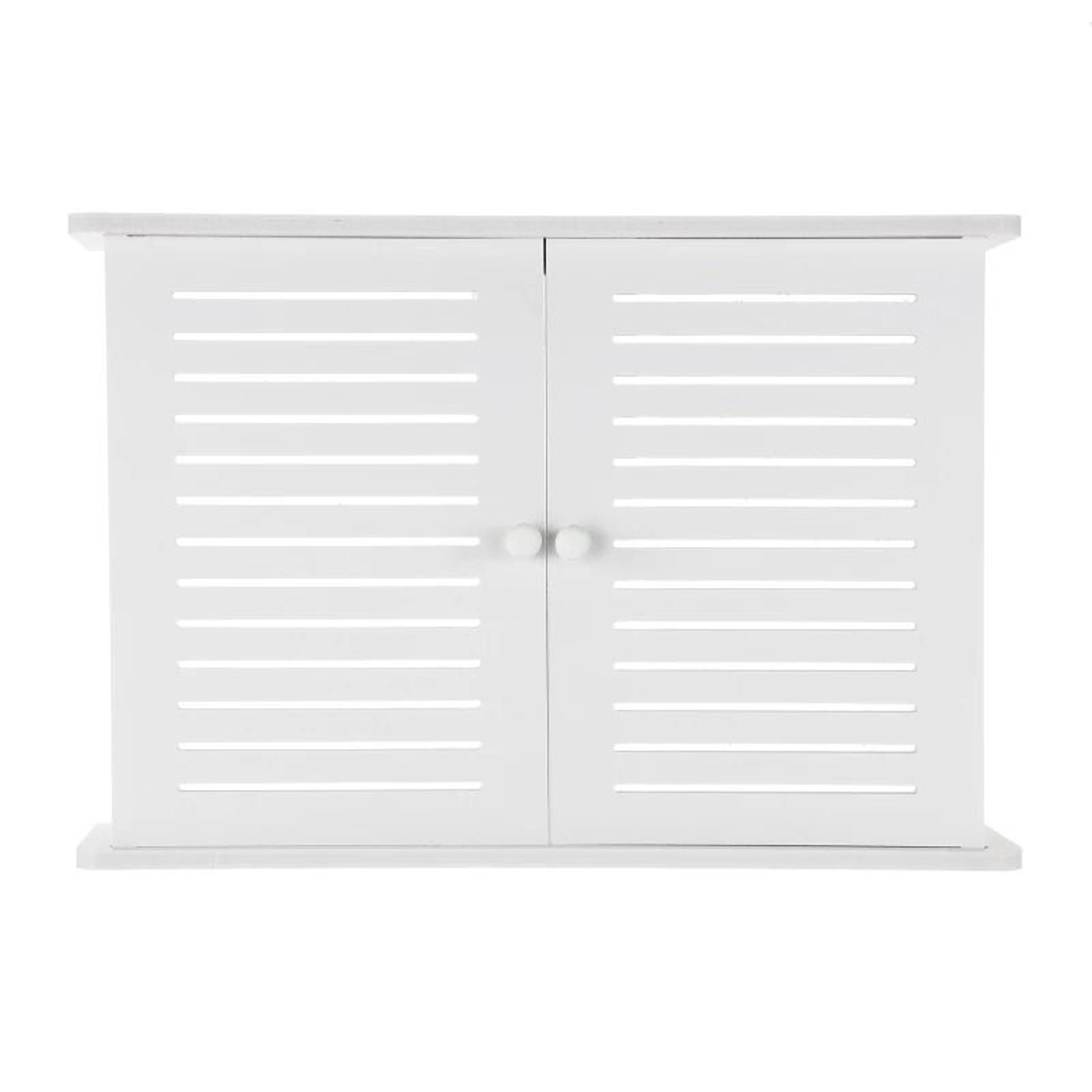 Wifi Router Shelf Wall Mounted Storage Box Cable Organizer 0