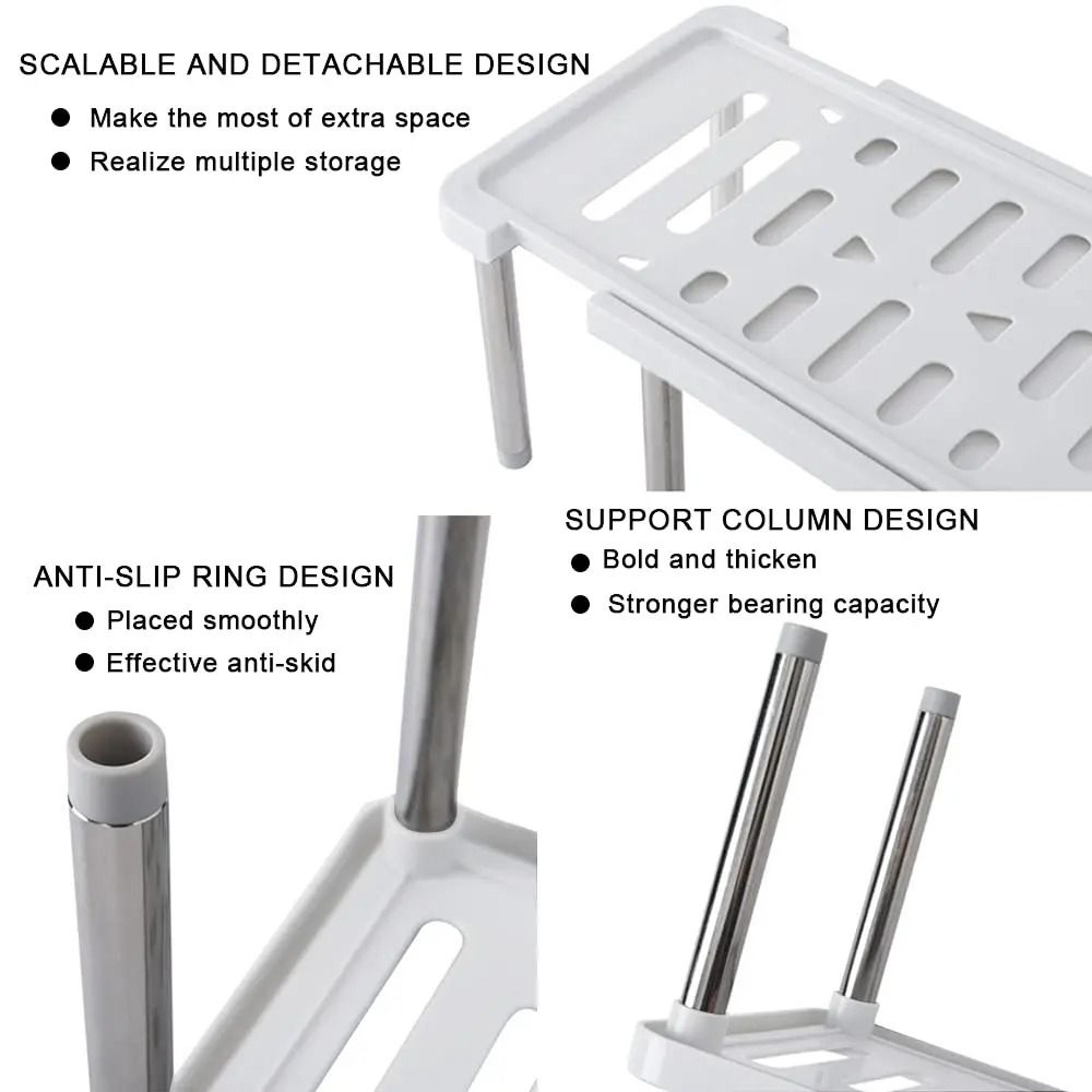Retractable Kitchen Shelf Organizer For Cabinets And Spice Storage 3