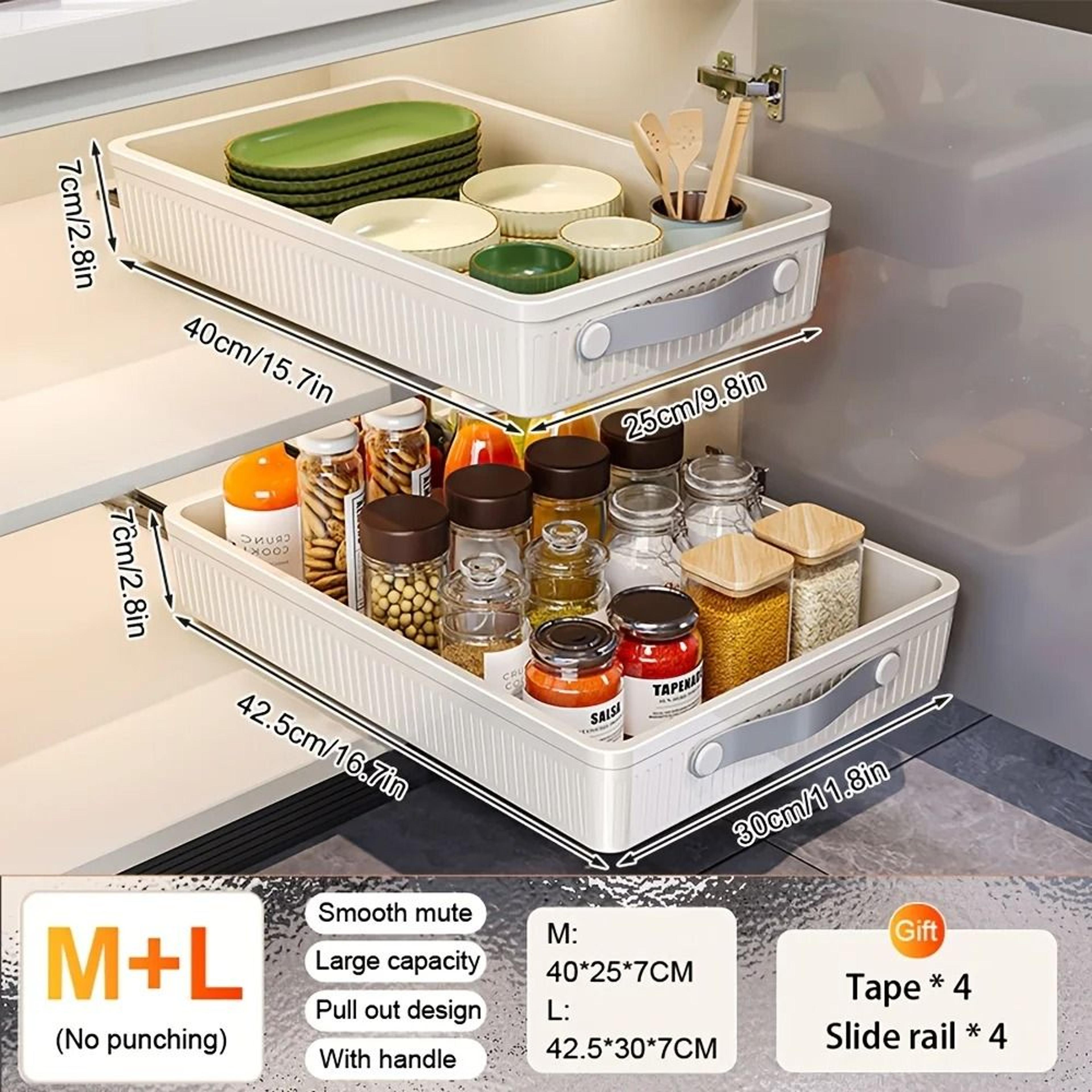 Pull Out Kitchen Cabinet Organizer And Spice Storage Tray 3