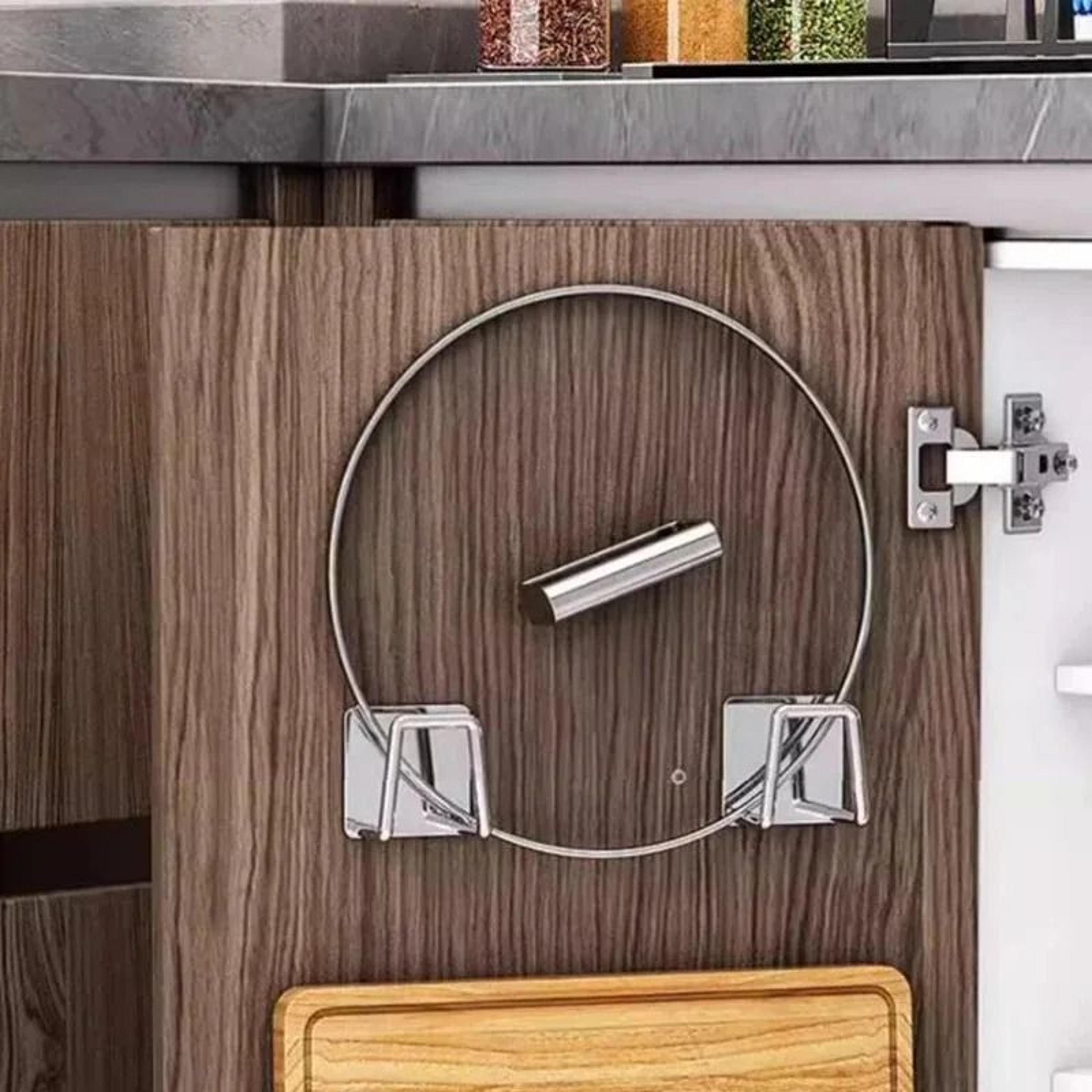 Stainless Steel Wall Mounted Pot Lid Rack And Cutting Board Holder 7