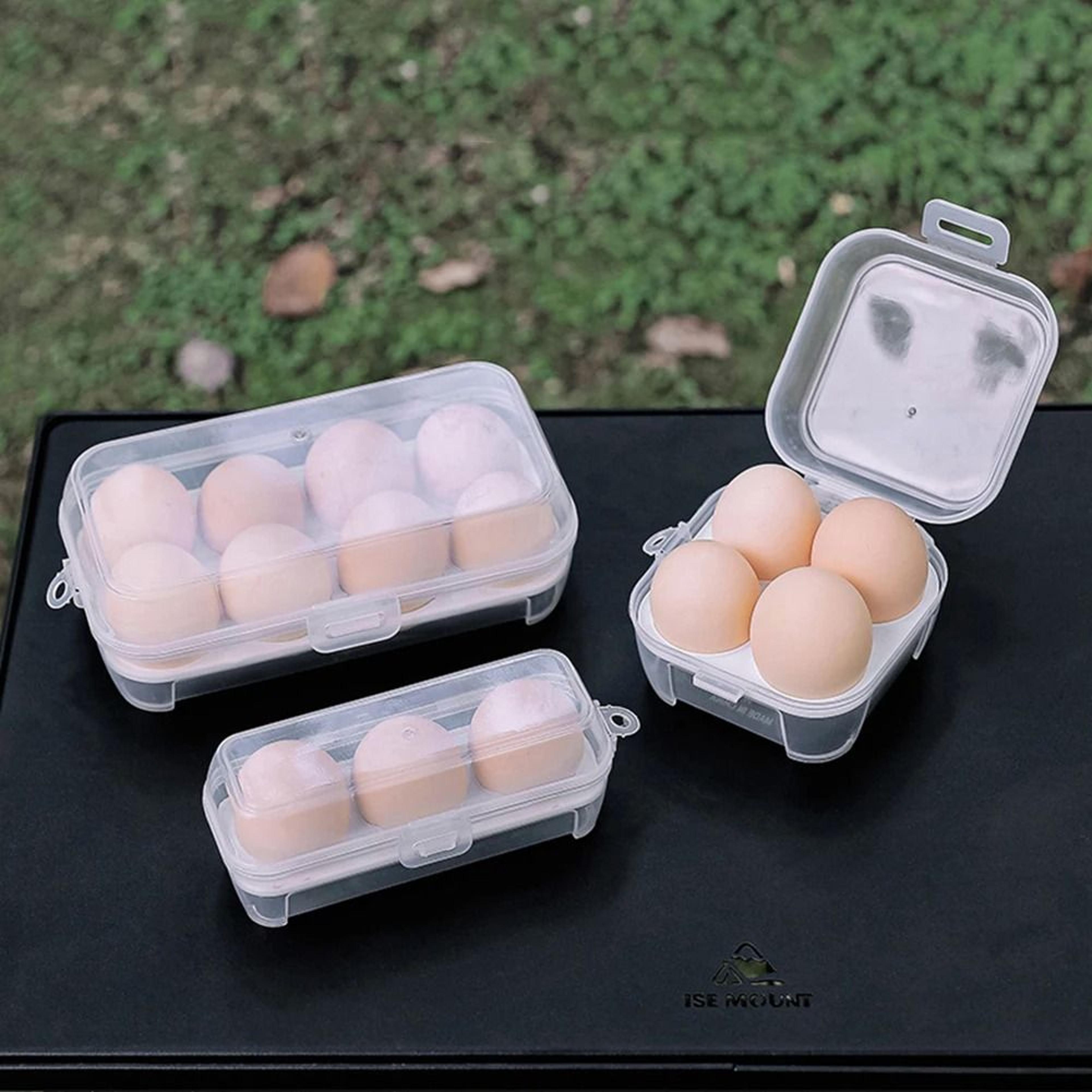 Portable Transparent Egg Holder With Lid For Camping And Fridge Storage 8