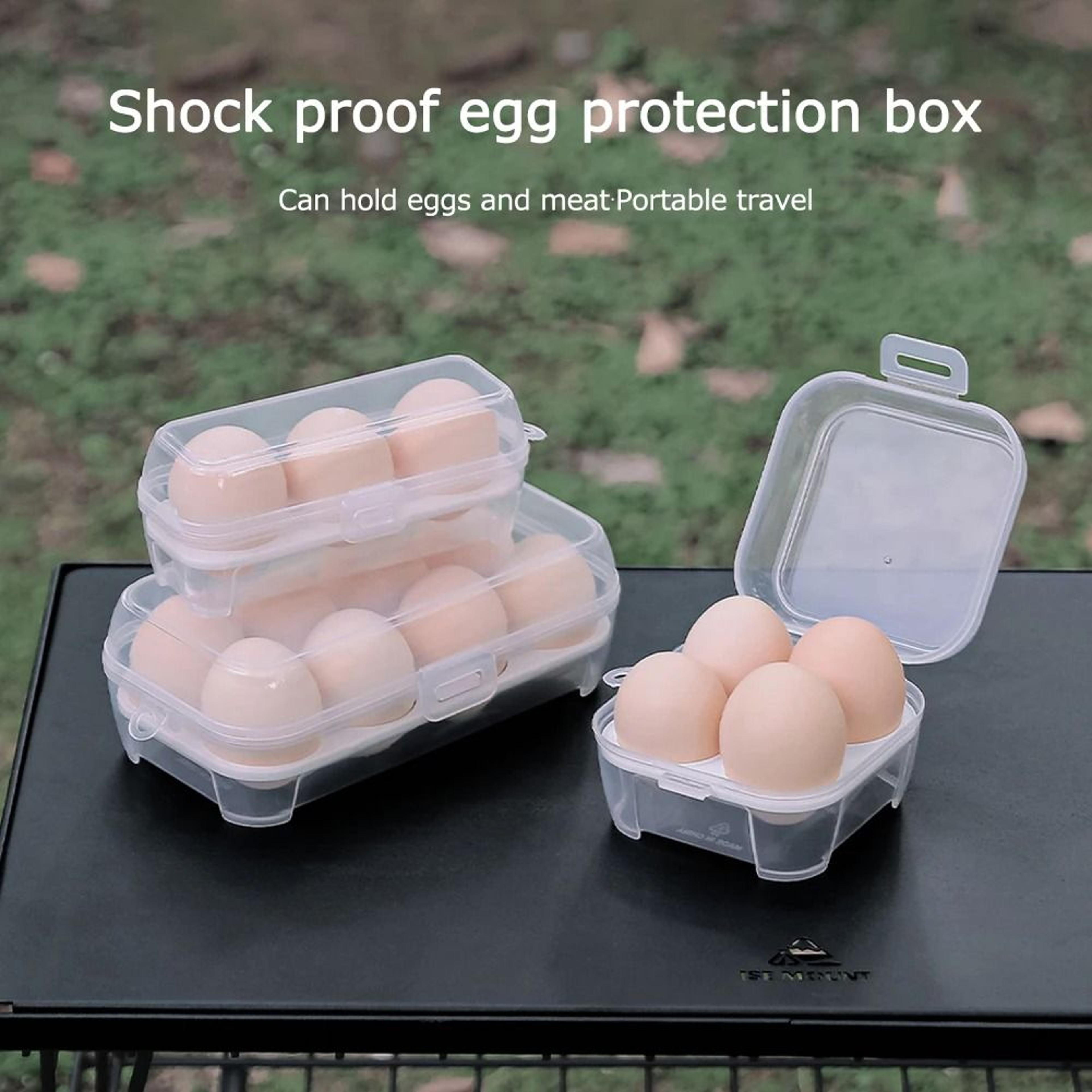 Portable Transparent Egg Holder With Lid For Camping And Fridge Storage 10