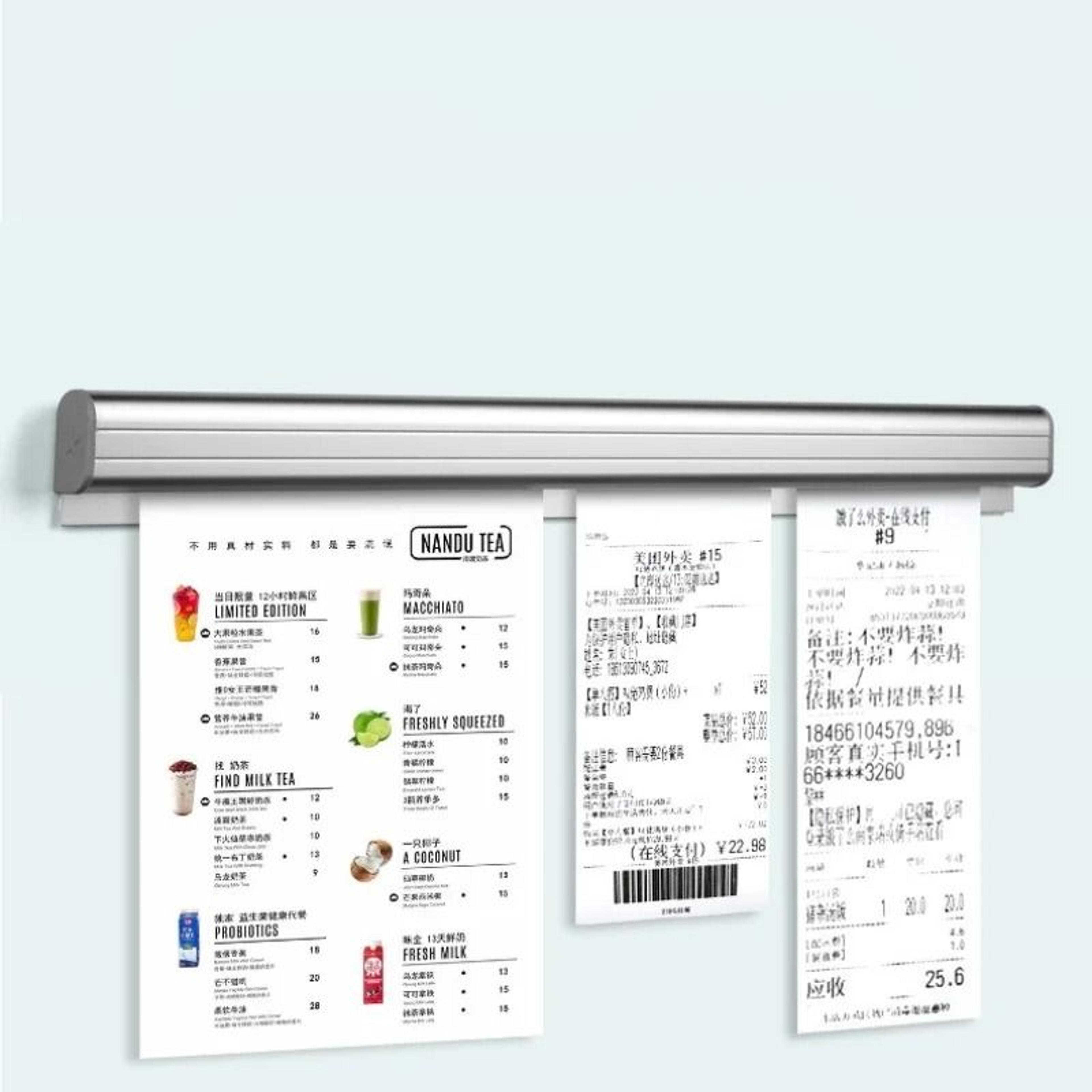 restaurant kitchen ticket holder and takeaway order organizer