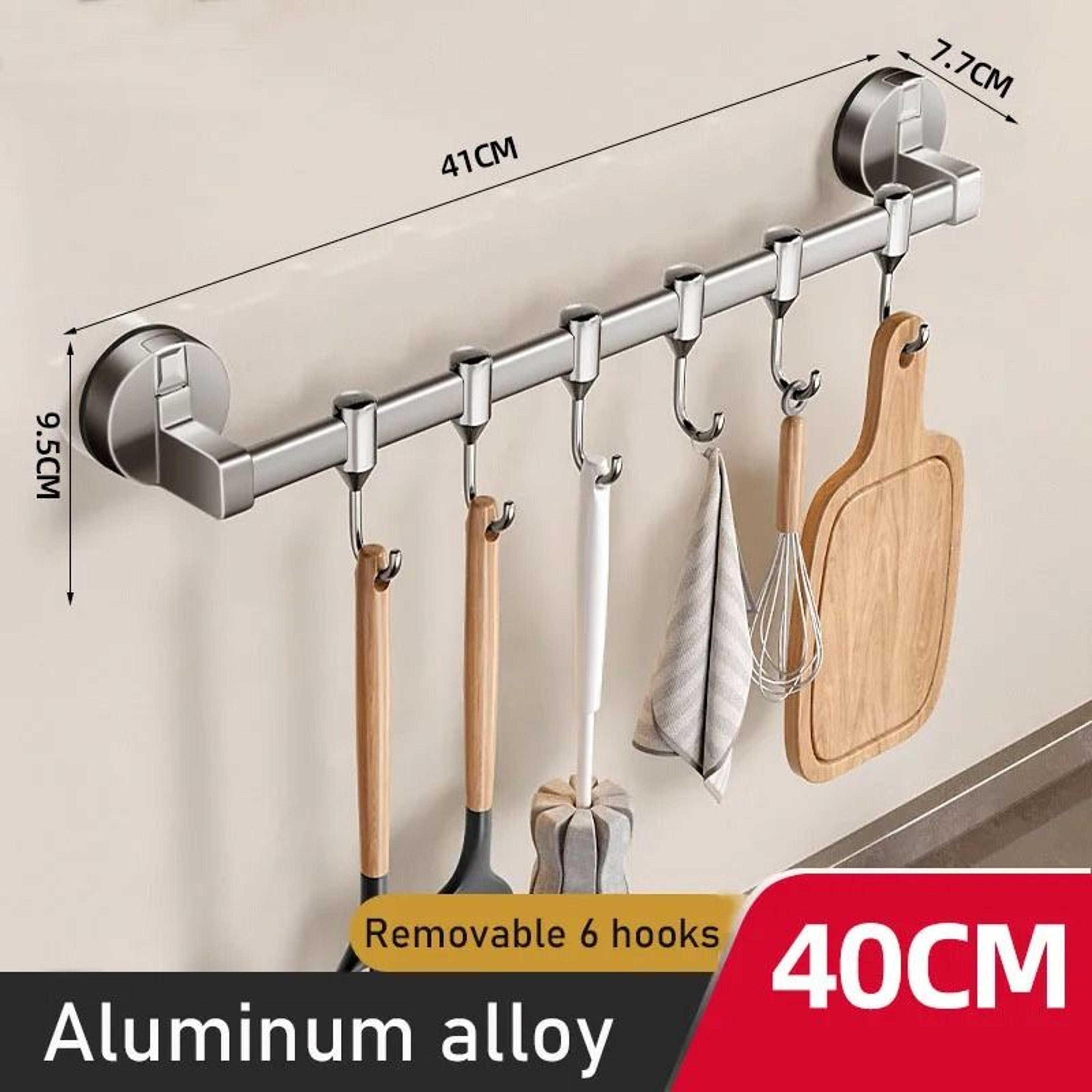 No Drill Suction Cup Kitchen Hook Rack For Spatula Utensil Storage 2