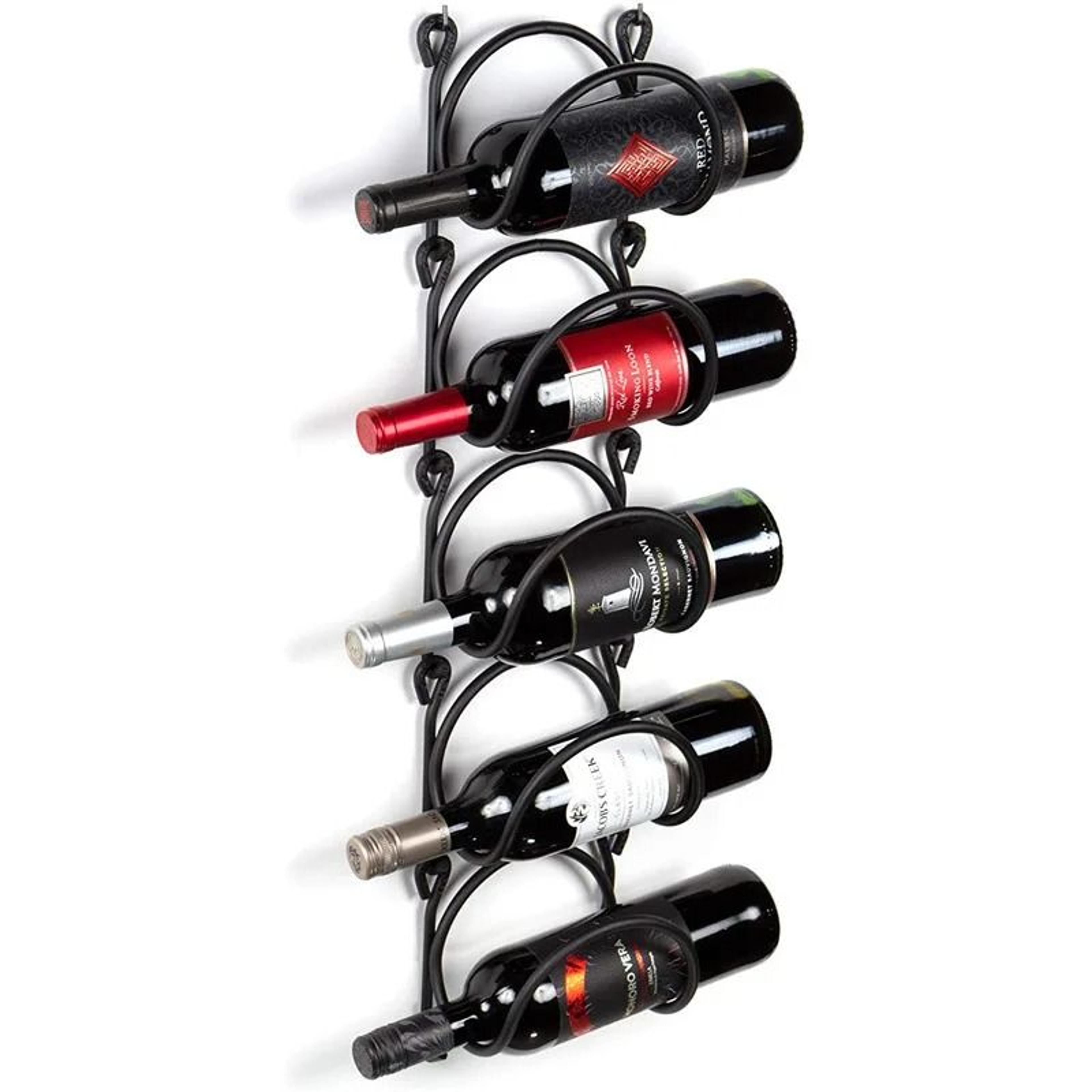 Wall Mounted Towel Rack With Hooks For Bathroom Storage And Wine Display 5