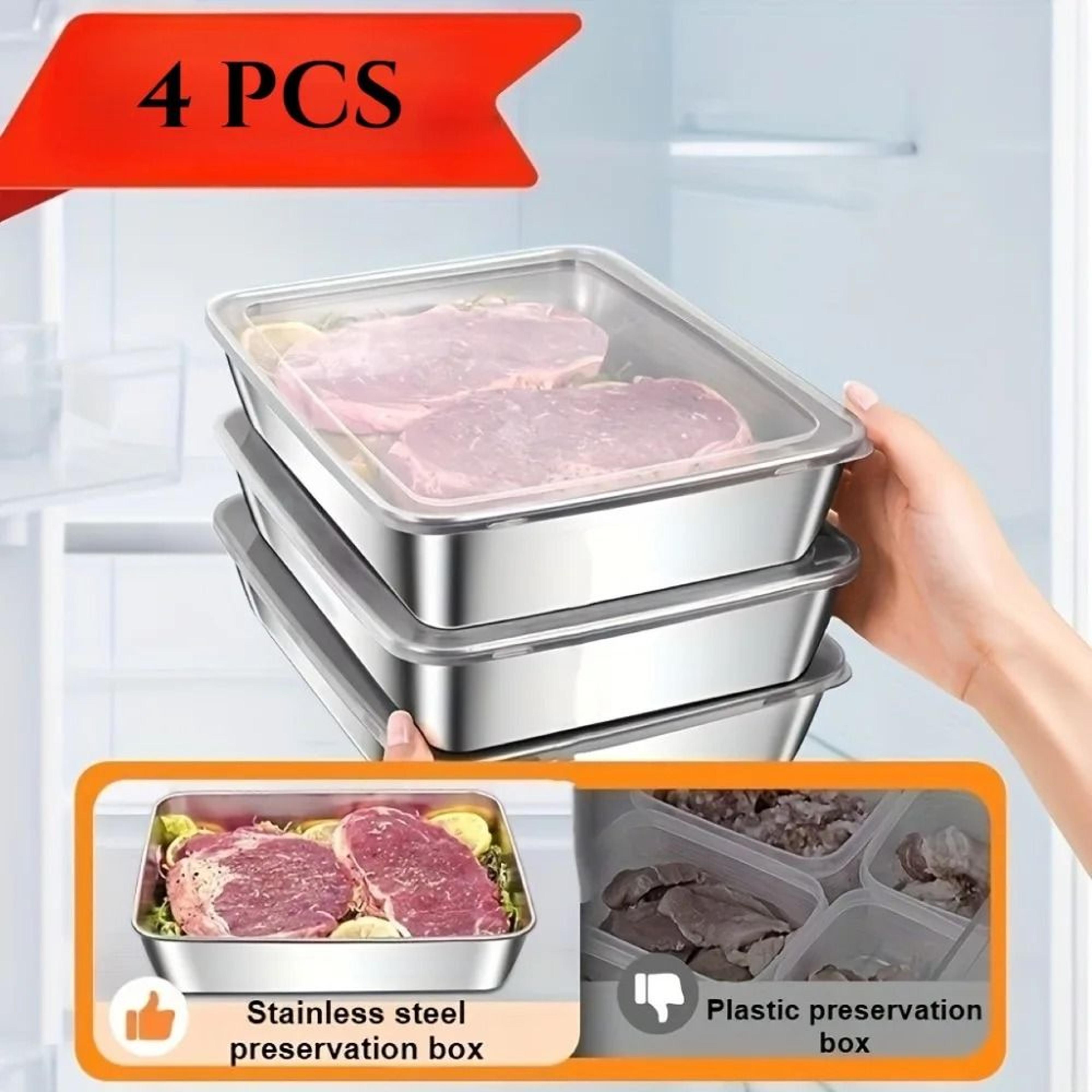 Stainless Steel Baking Pans With Lids For Roasting Vegetables Meat And Oven Meals 3