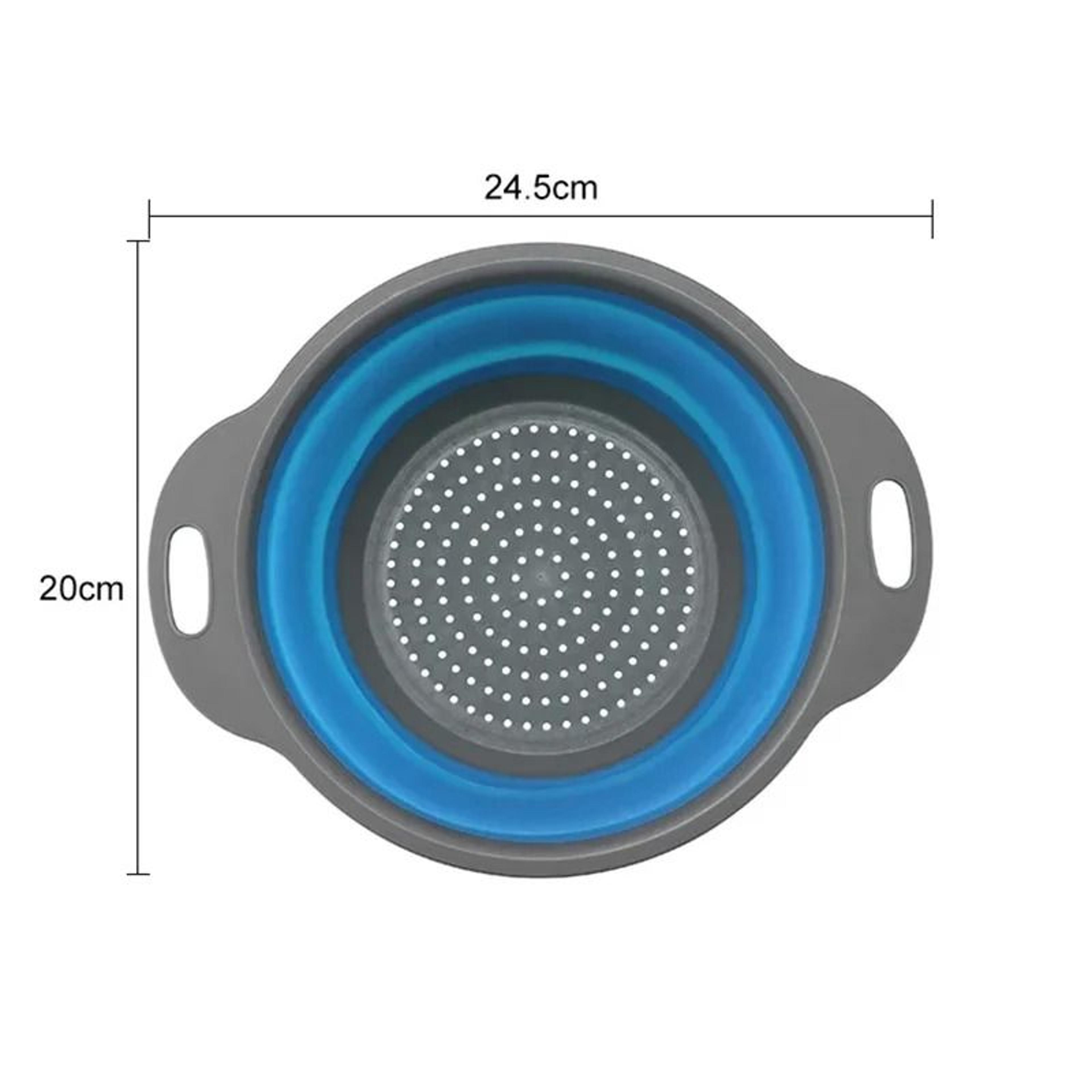 Collapsible Silicone Colander Fruit And Vegetable Drain Basket 2