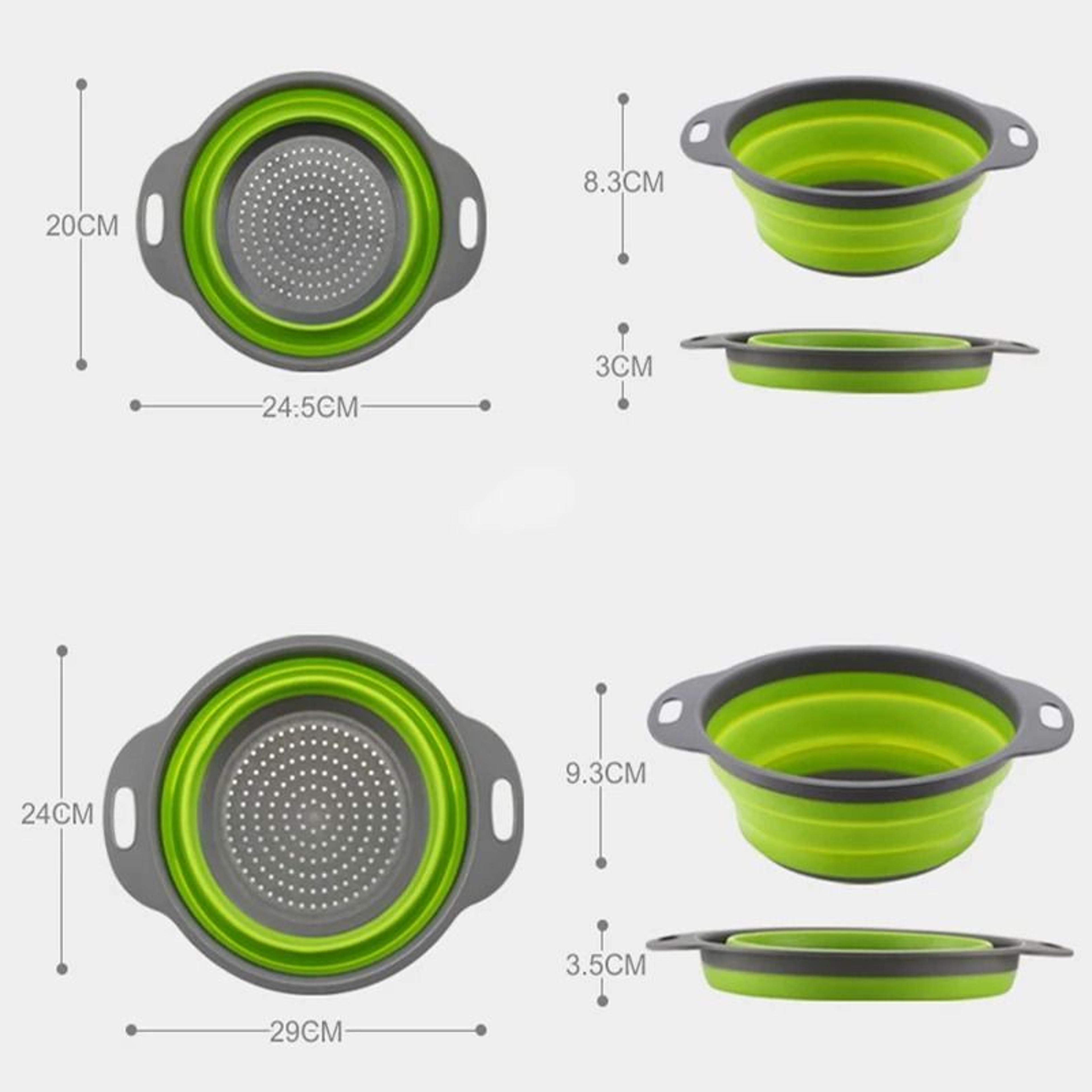Collapsible Silicone Colander Fruit And Vegetable Drain Basket 12