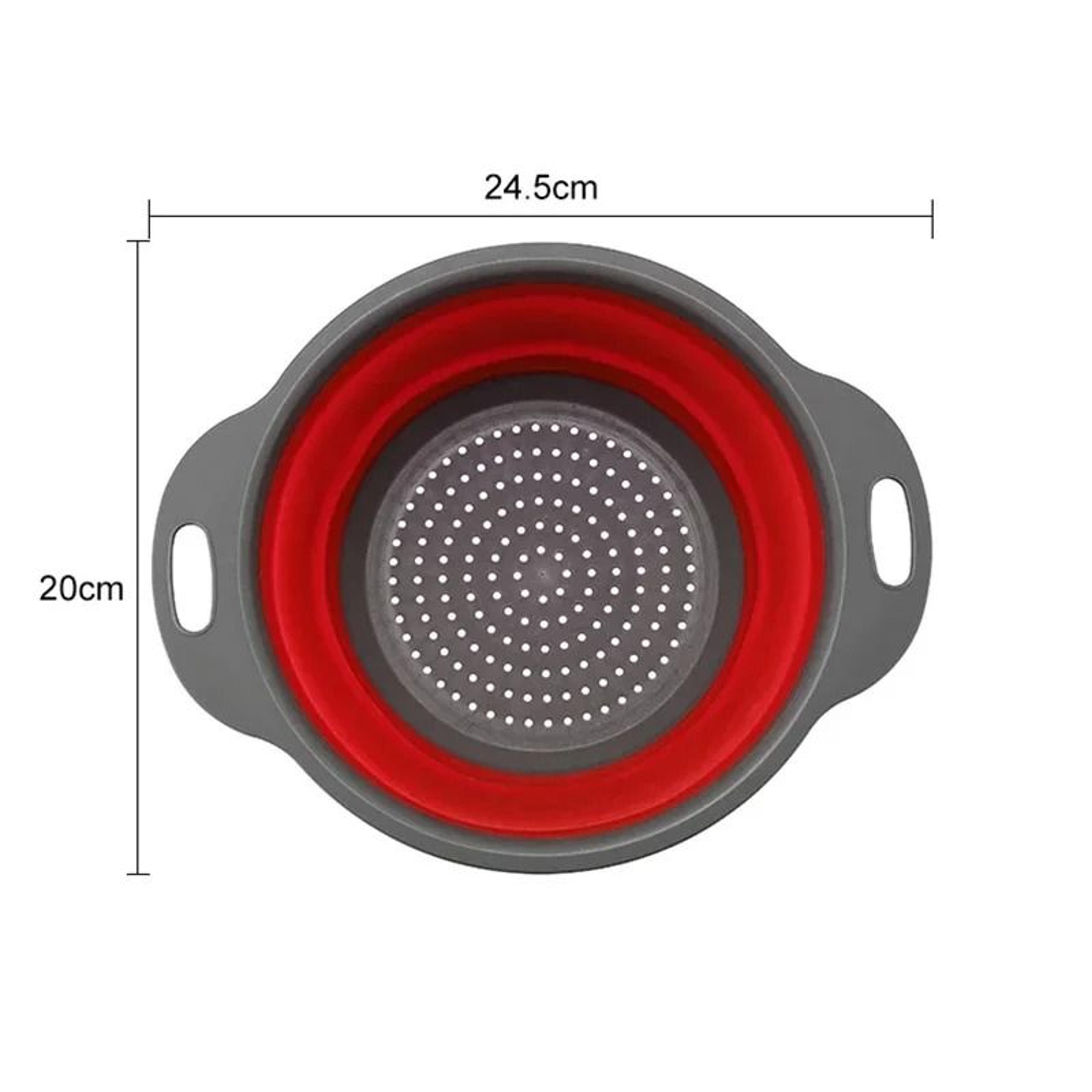 Collapsible Silicone Colander Fruit And Vegetable Drain Basket 1