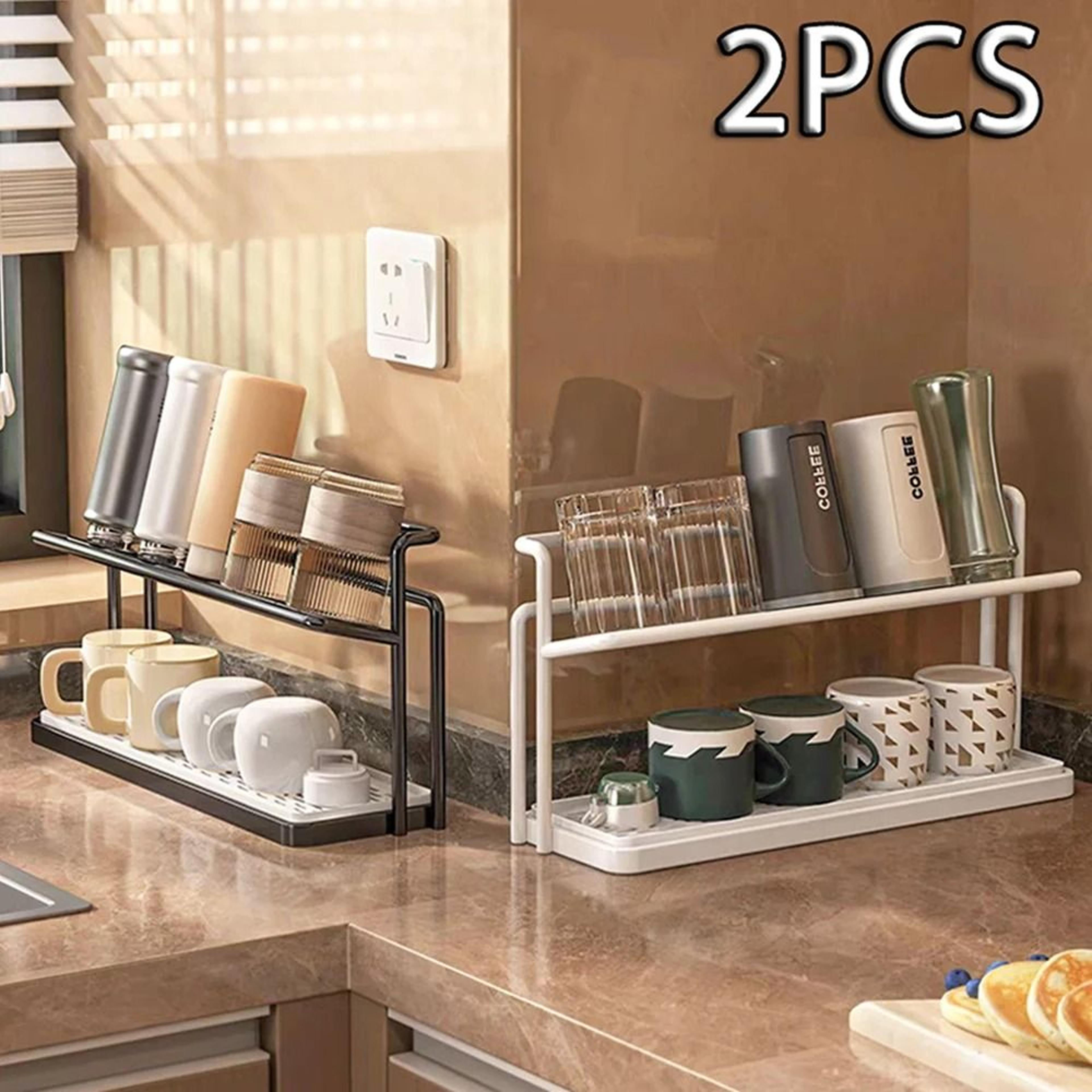 Stainless Steel Two Tier Bottle Drying Rack With Drain Tray 11