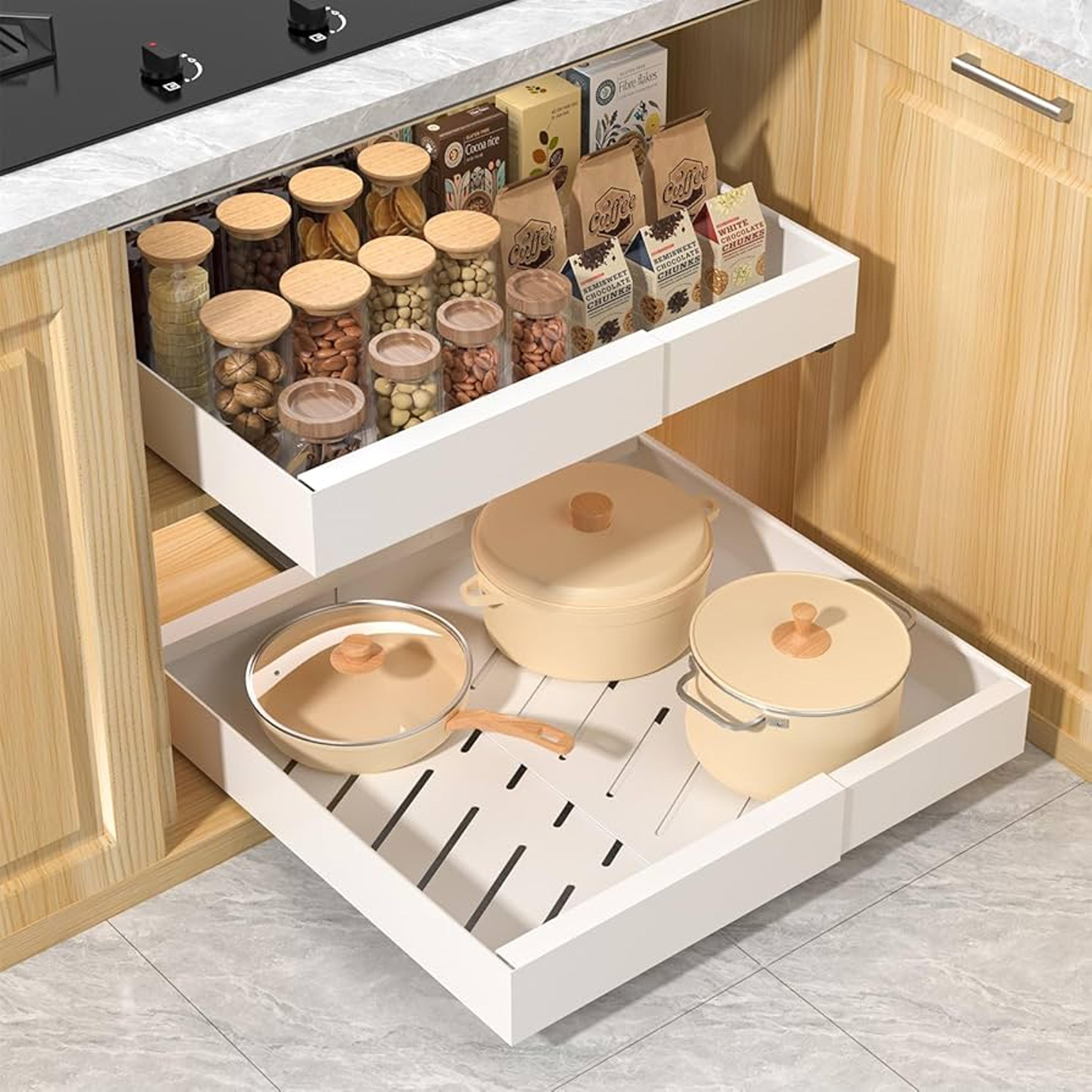 Expandable Pull Out Cabinet Organizer For Kitchen Storage 5