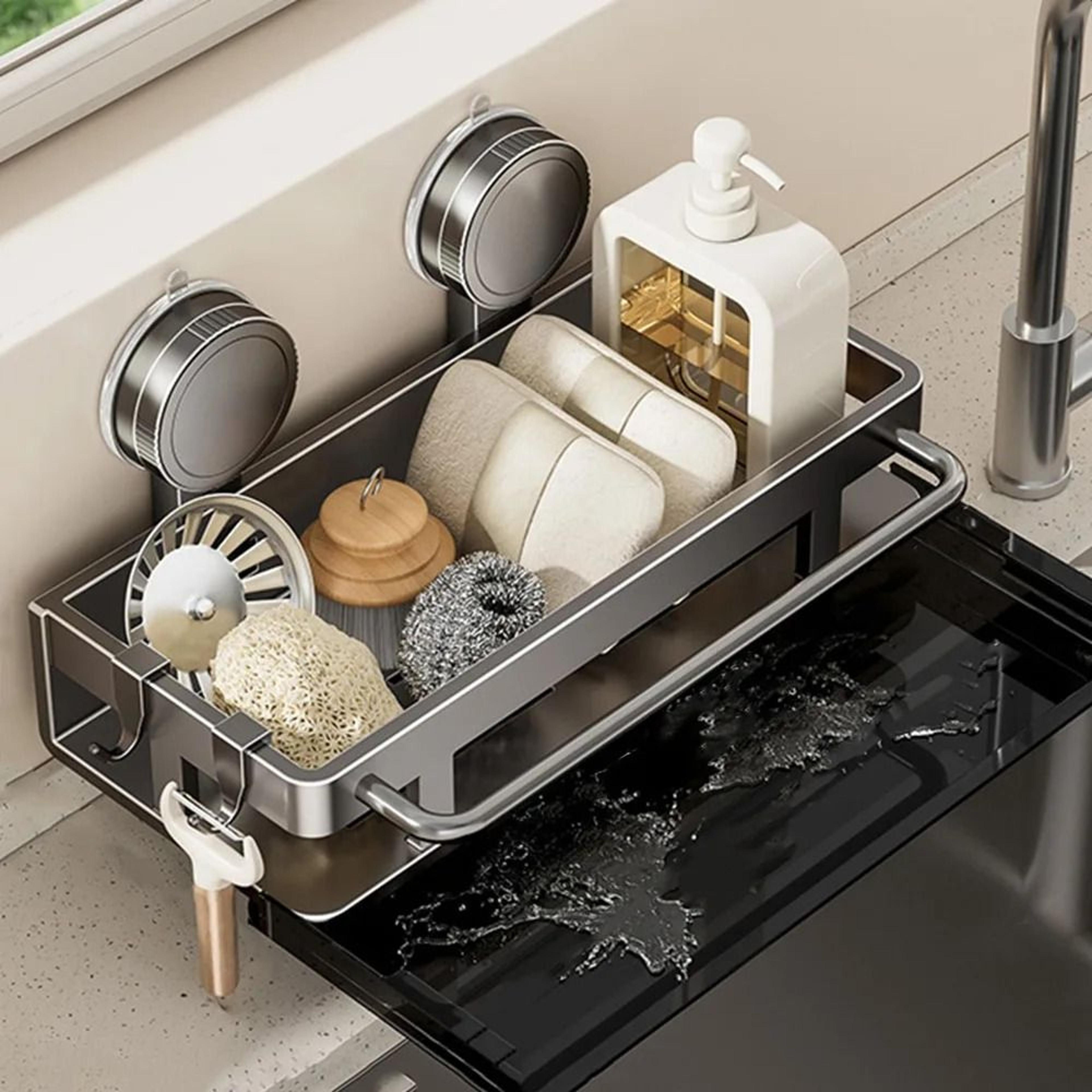 Suction Cup Wall Storage Shelf For Kitchen And Bathroom 1