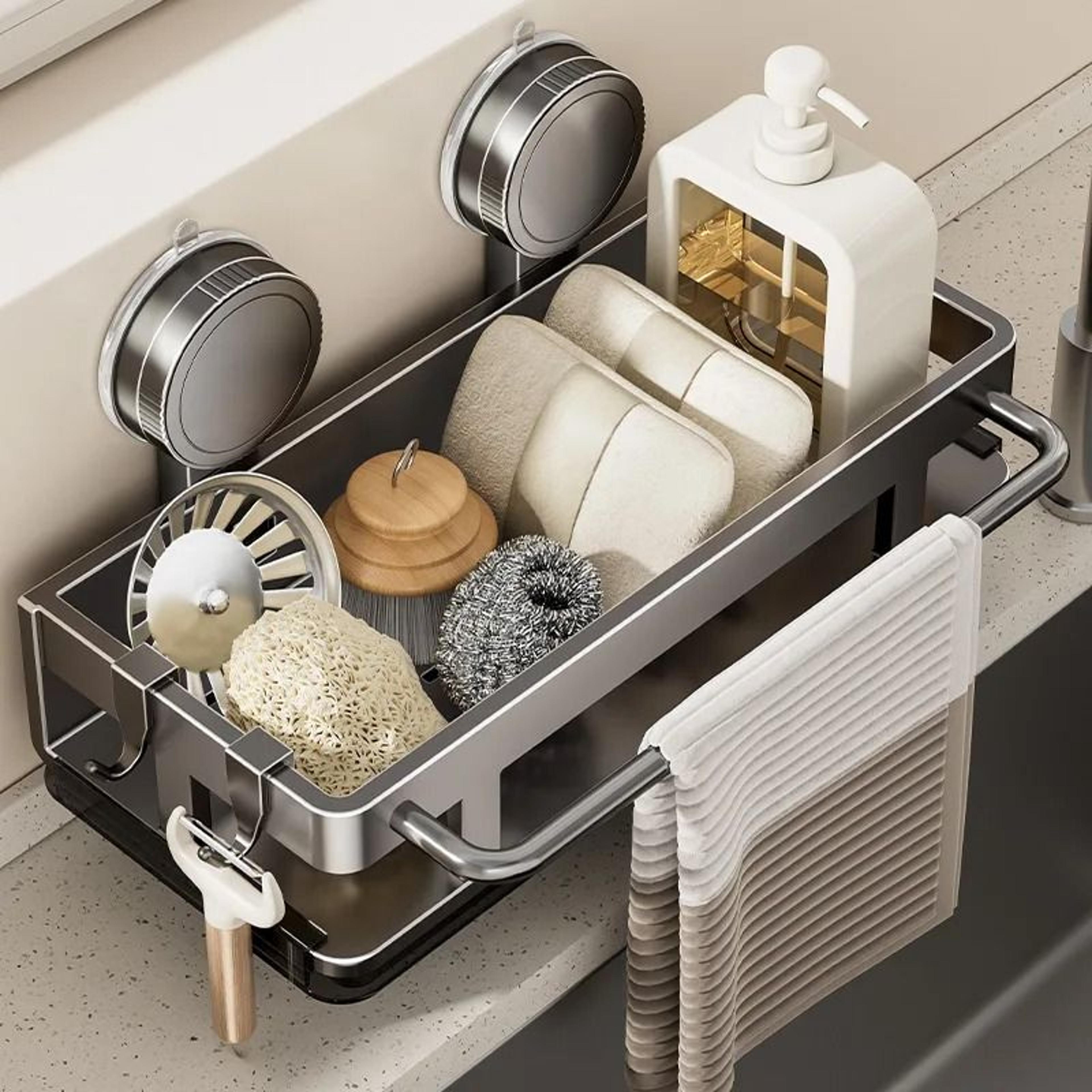 Suction Cup Wall Storage Shelf For Kitchen And Bathroom 9