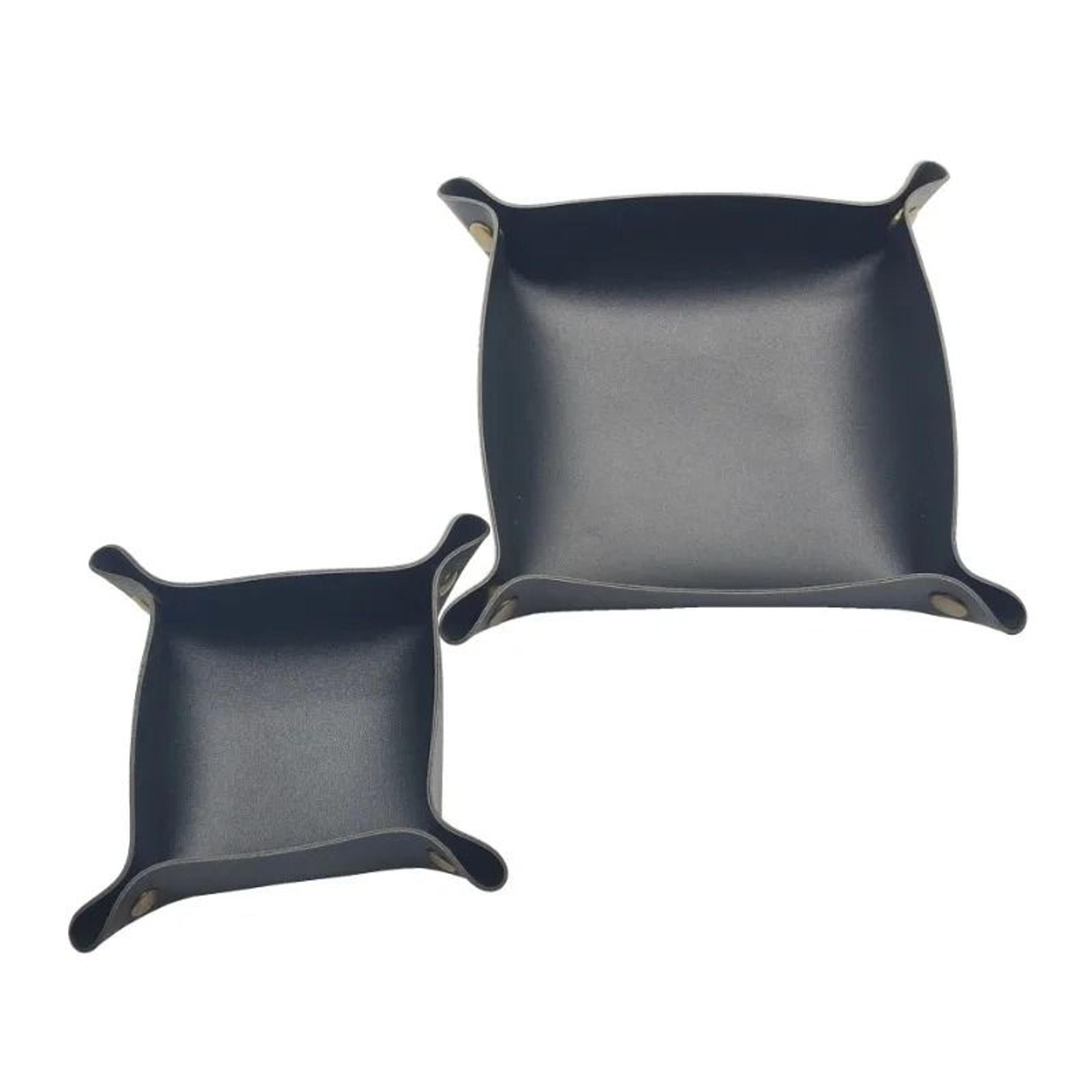 Foldable Leather Storage Tray For Keys Dice And Jewelry 2