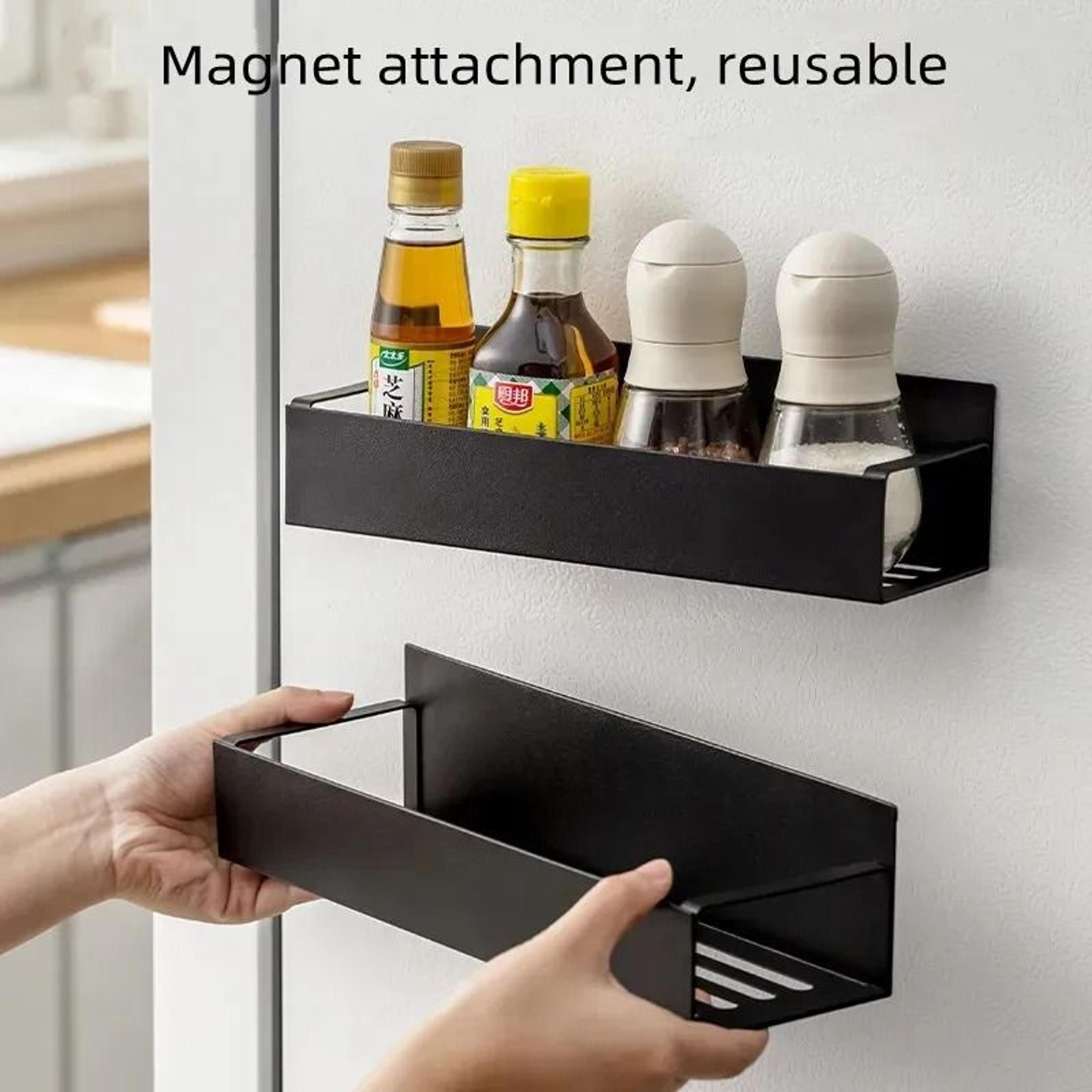 Magnetic Refrigerator Spice Rack And Kitchen Storage Shelf 8