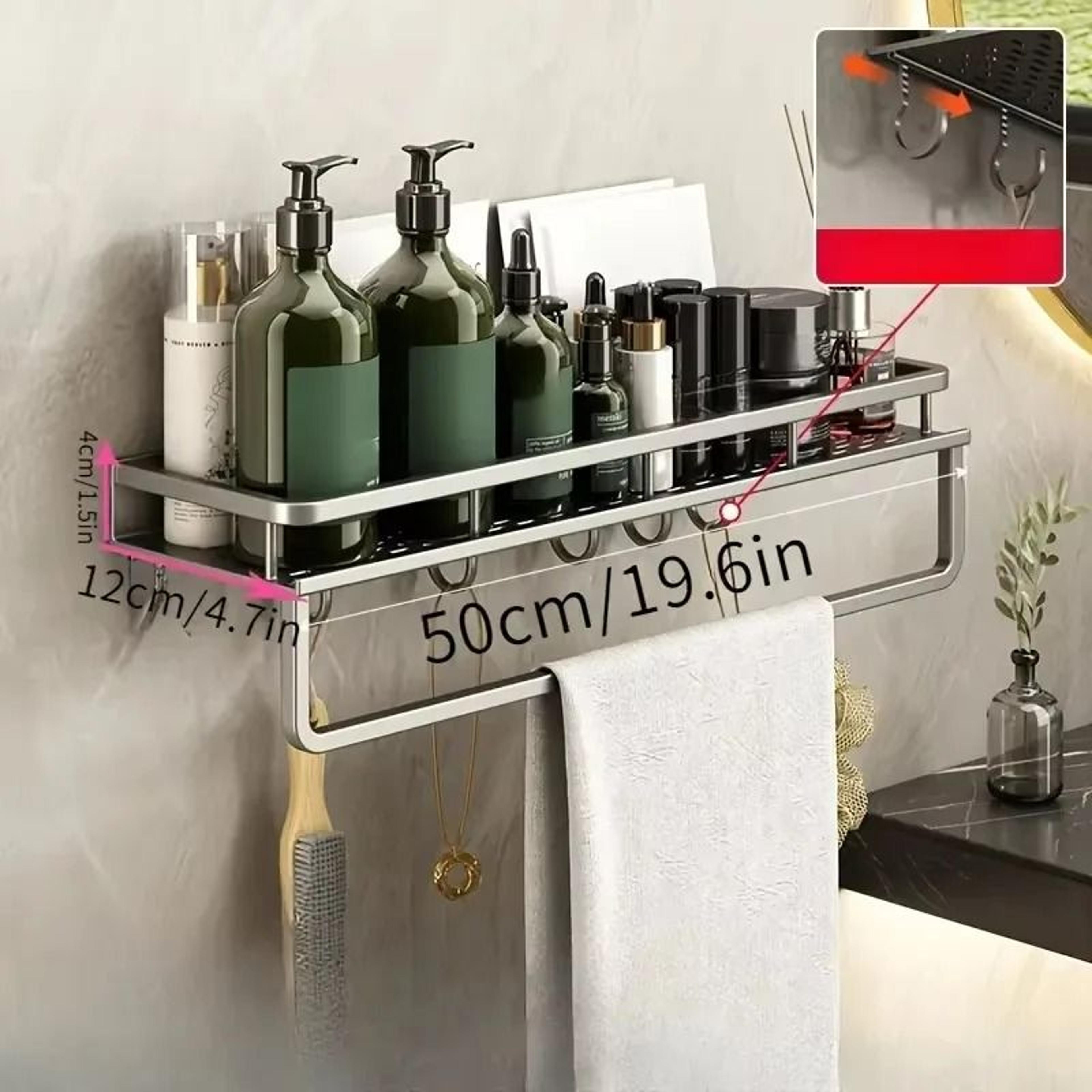 No Drill Aluminum Wall Mounted Spice Rack And Kitchen Shelf 4