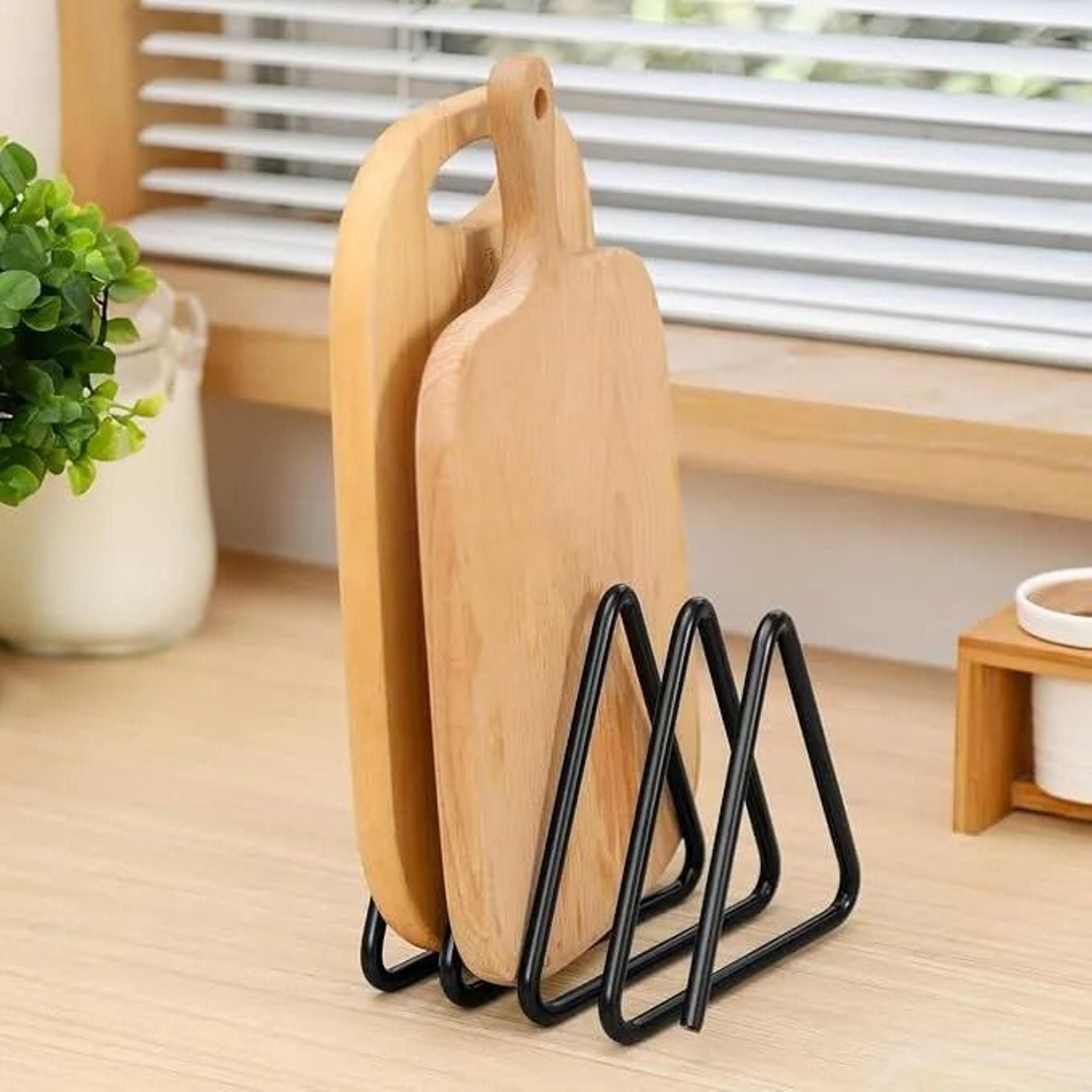 Metal Cutting Board Stand And Kitchen Storage Organizer 0