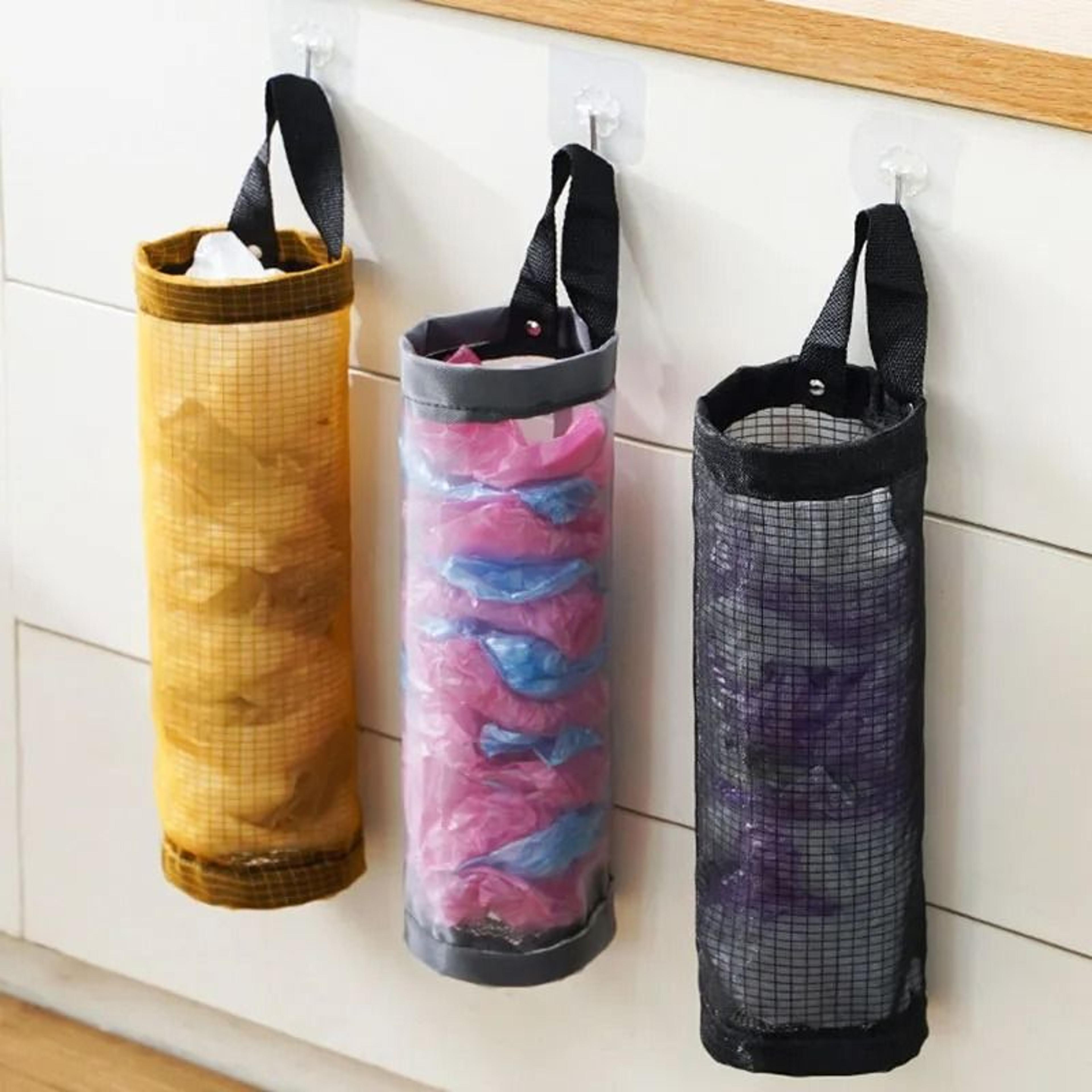 Wall Mounted Trash Bag Dispenser And Kitchen Storage Pouch 9
