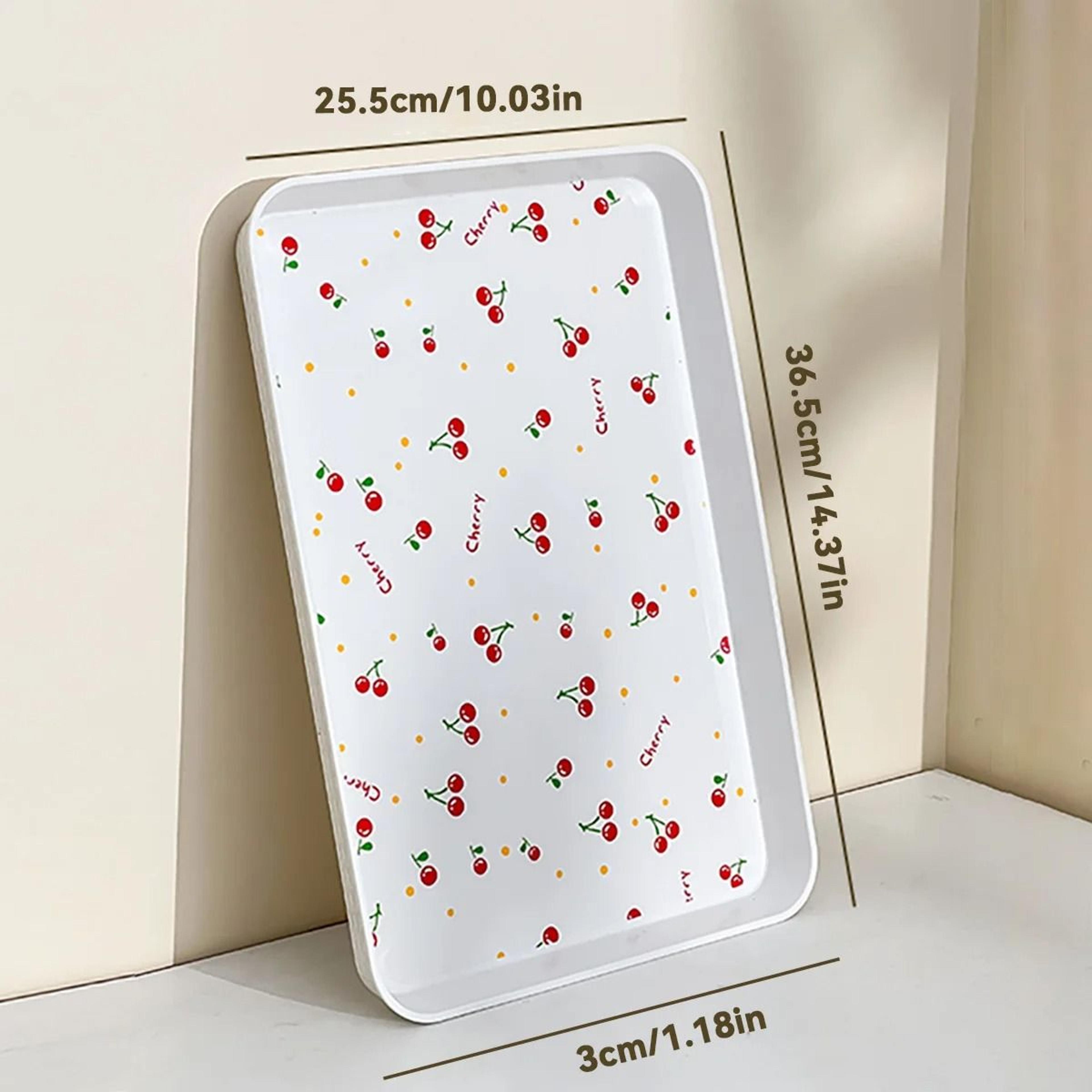 Cherry Pattern Serving Tray And Decorative Storage Organizer 3