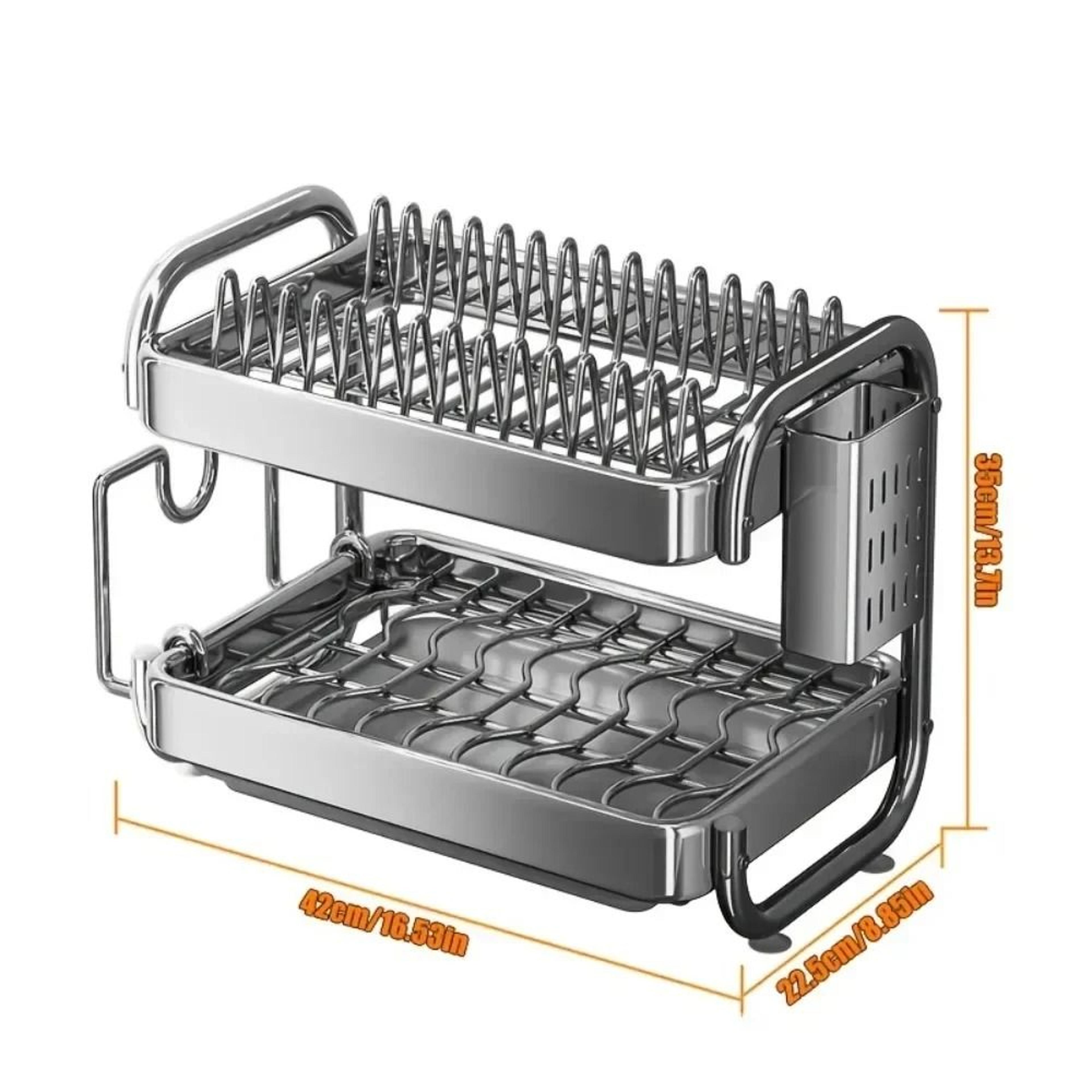 Multilayer Stainless Steel Dish Drying Rack And Bowl Storage Shelf 4