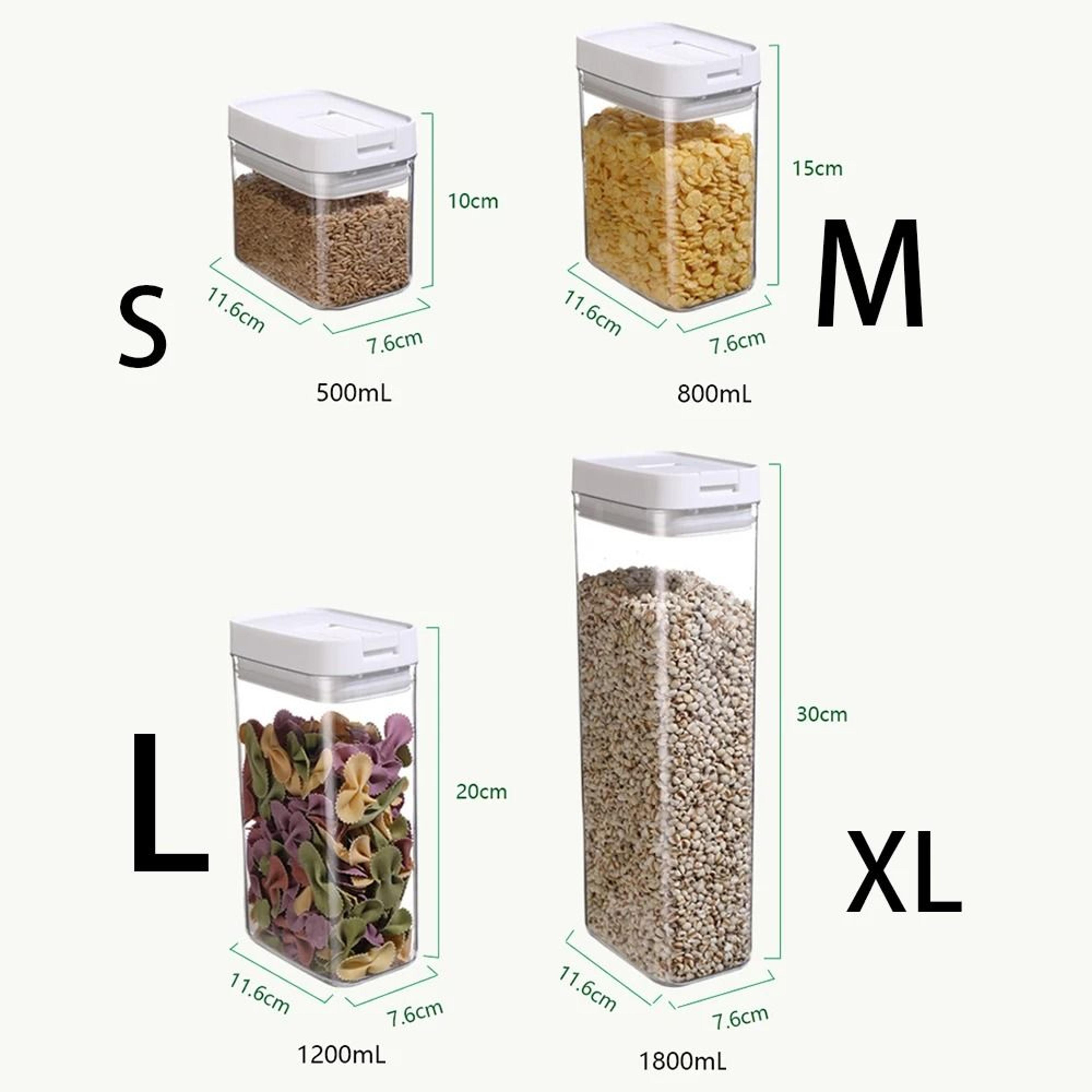 Clear Airtight Plastic Storage Jar For Snacks Cereal Beans And Pantry Organization 6