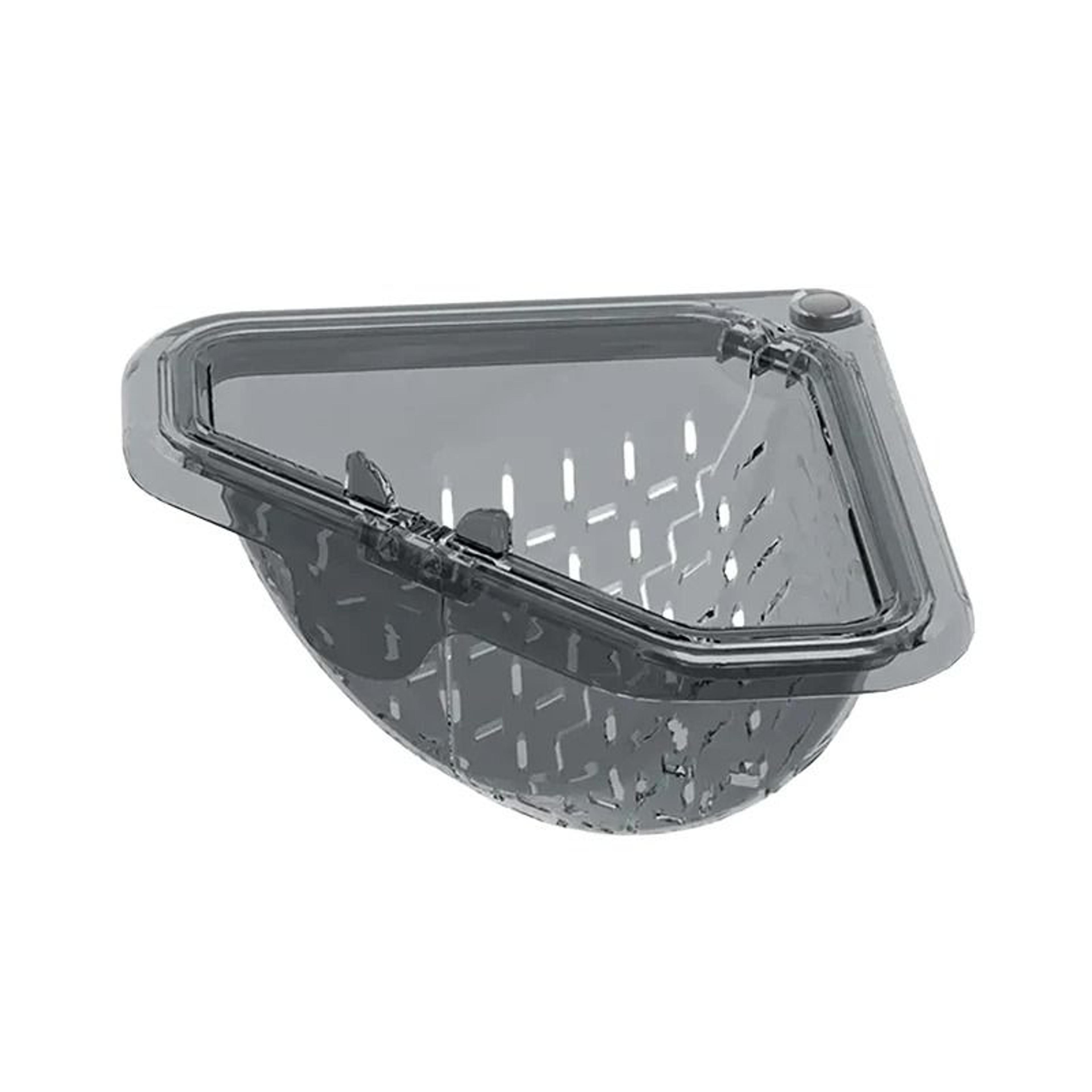 triangle magnetic sink drain basket for food waste and kitchen storage