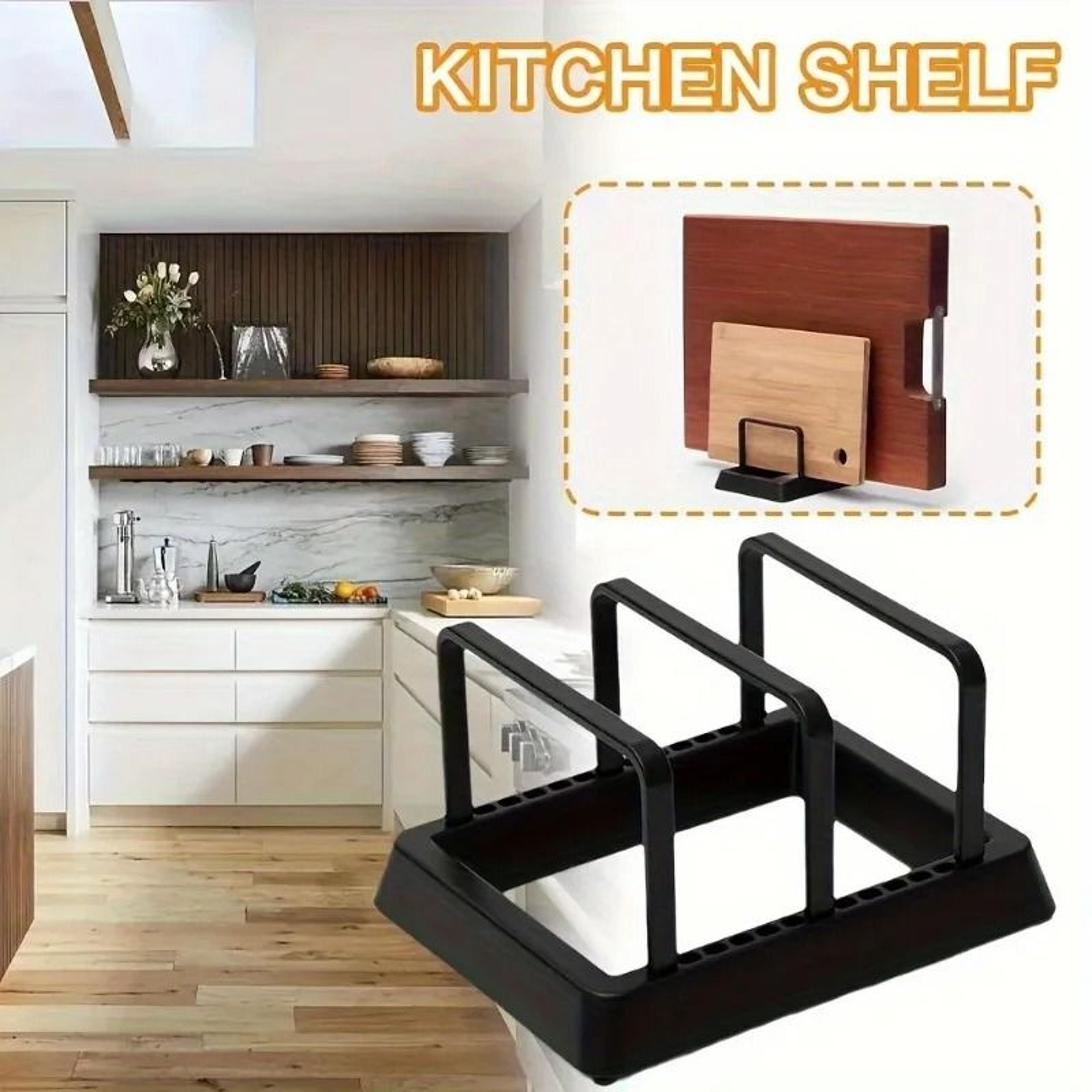 Three In One Kitchen Organizer Rack For Pots Pans Lids And Cutting Boards 4