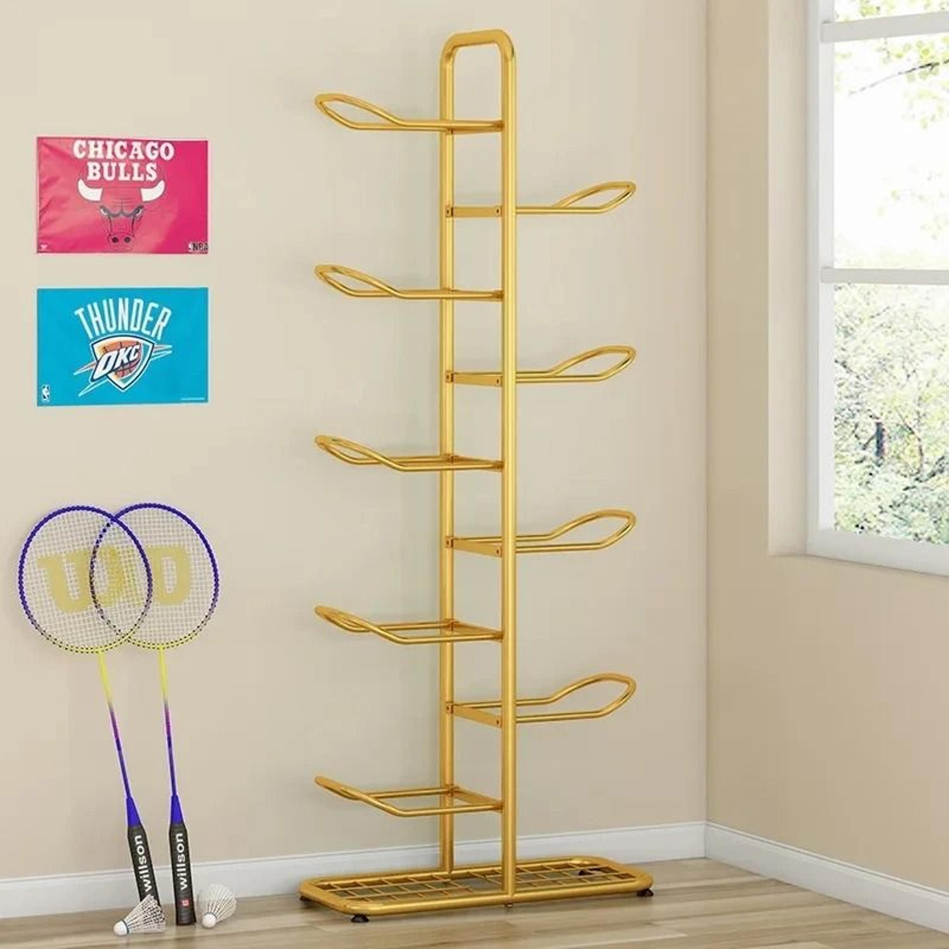 Multi Layer Basketball Storage Rack For Balls Toys Rackets And Sports Gear 3