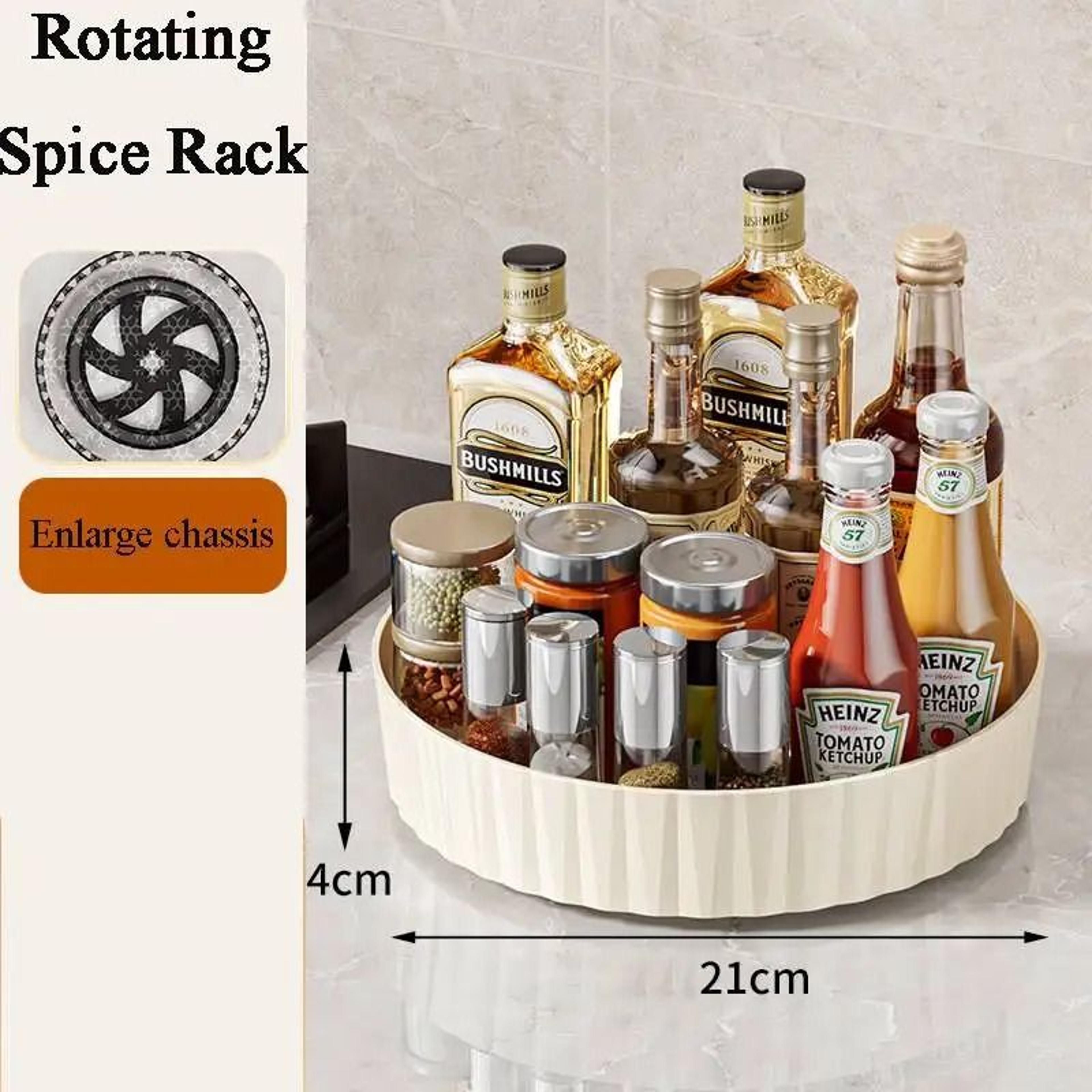 Rotating Spice Organizer Tray For Kitchen Cabinets Cosmetics And Home Storage 4